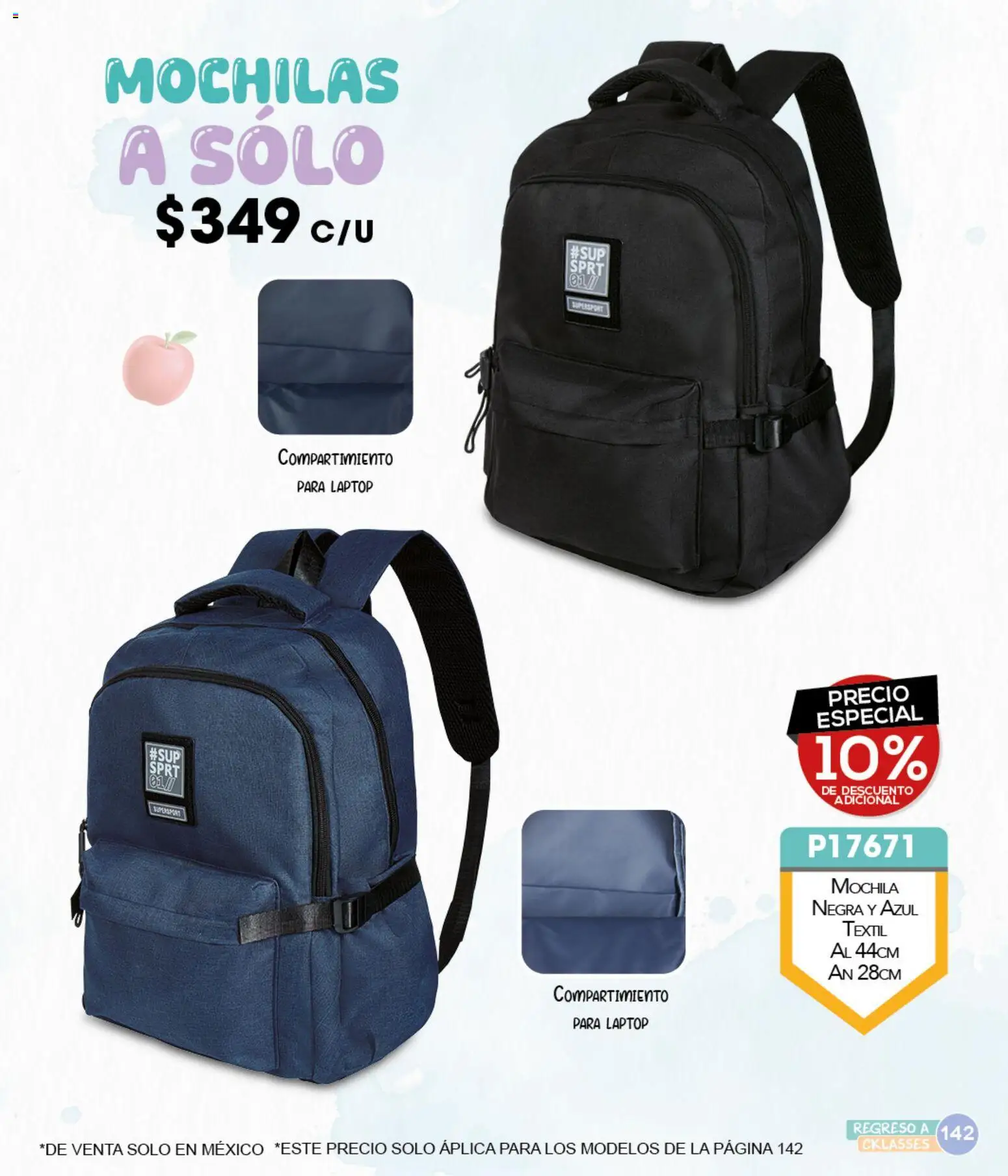 Nuevas ofertas de Cklass válidas en toda la República Mexicana desde el 05.12.2025. ¡Encuentra las mejores ofertas en Cklass catálogo Especial Regreso a Clases! | Página: 143 | Productos: Mochila