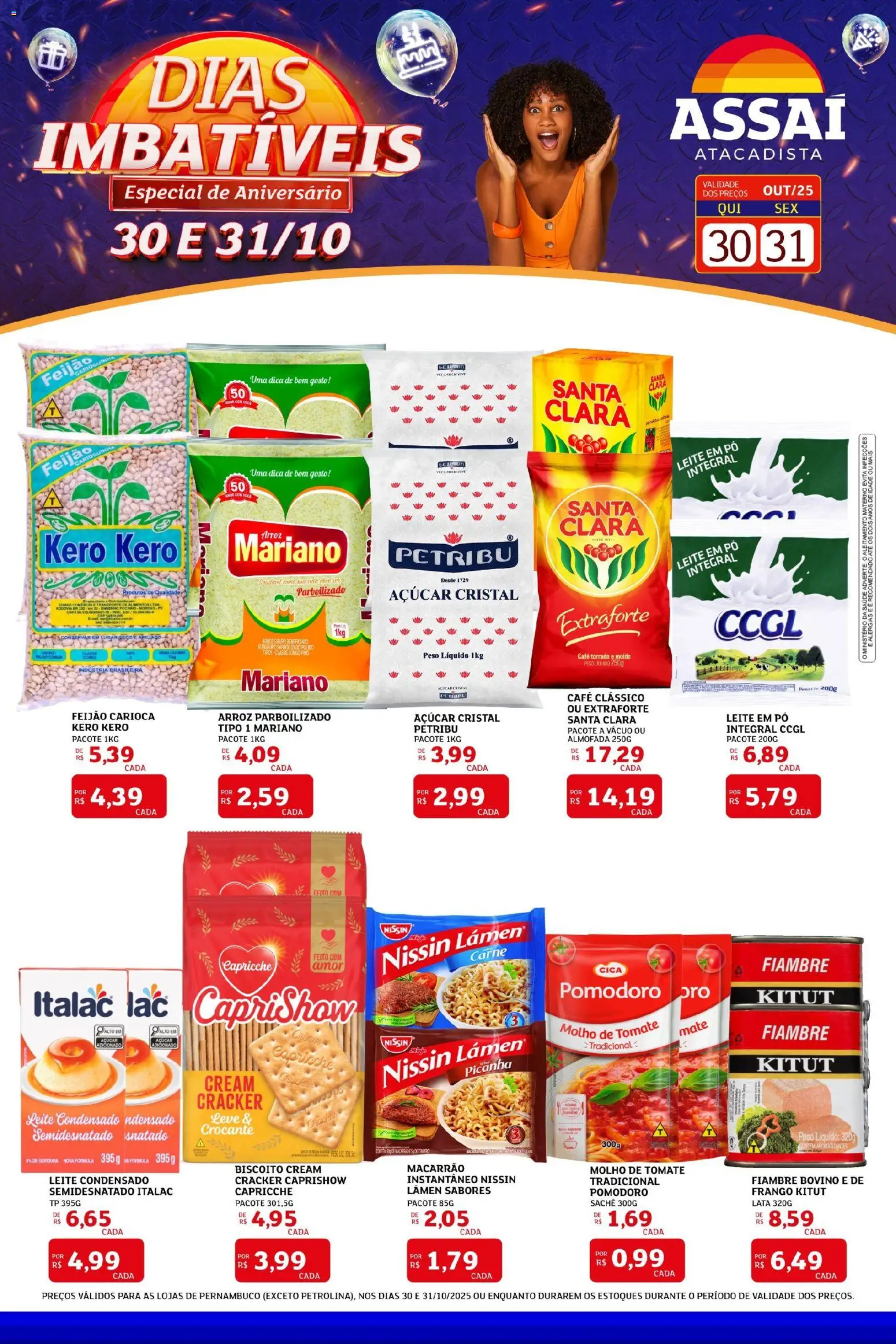 Assaí Atacadista Folheto - válido de 30.10.2025 | Página: 1 | Produtos: Biscoito, Picanha, Café, Frango