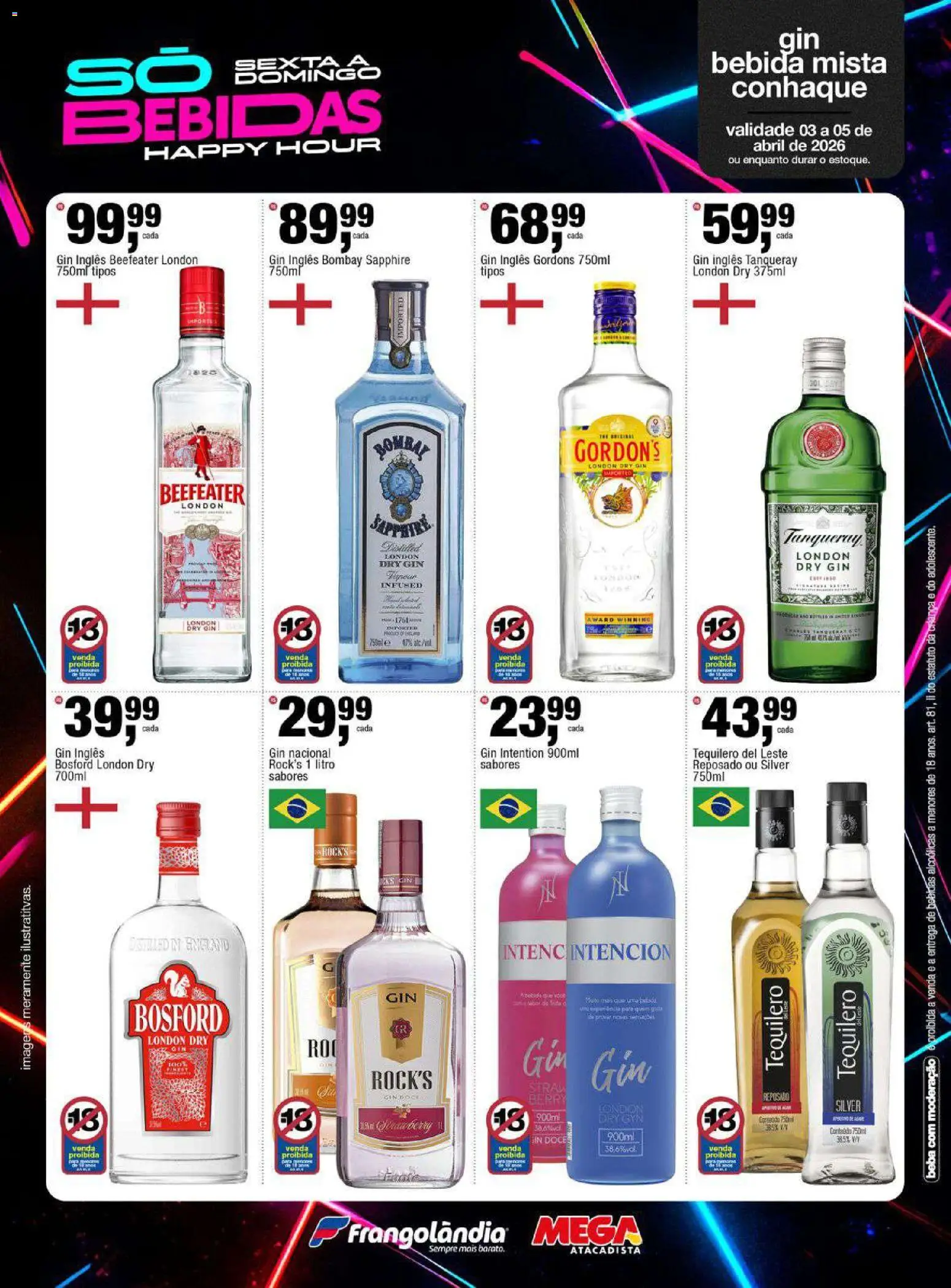 Frangolândia Folheto - válido de 03.04.2026 | Página: 4 | Produtos: Conhaque, Gin, Bebida