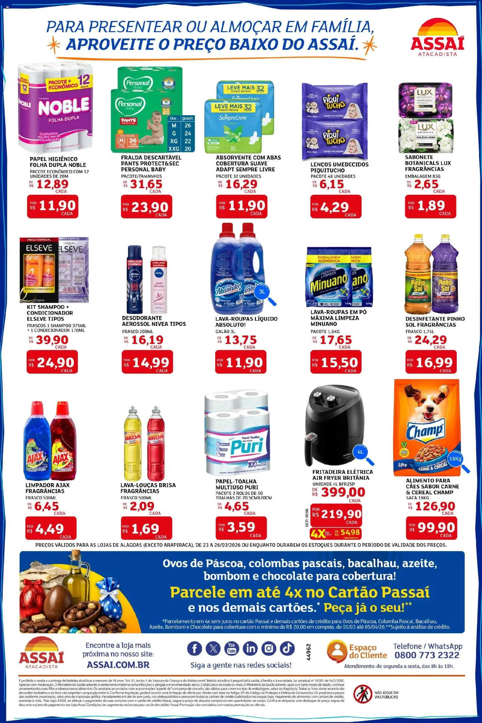 Assaí Atacadista Folheto - válido de 23.03.2026 | Página: 4 | Produtos: Ovos, Pneus, Bebida, Papel higiênico