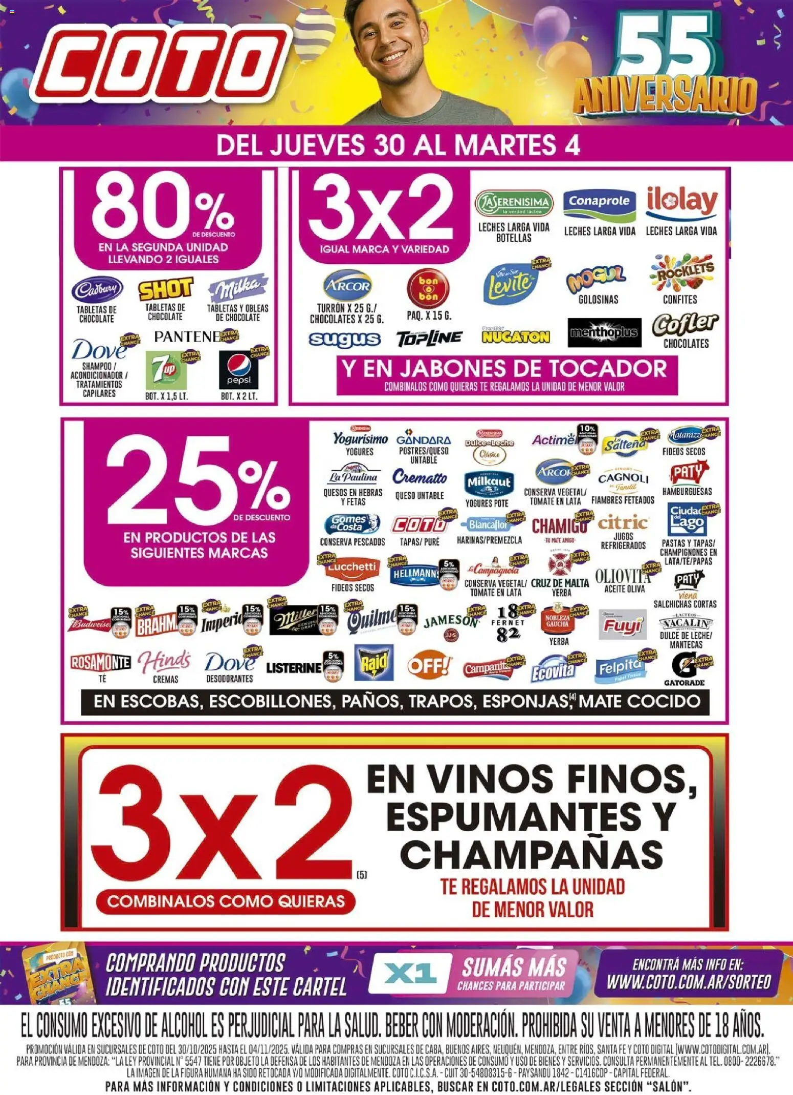 Coto - Salon │ válido desde el 30.10.2025 | Página: 1 | Productos: Mate, Oliva, Fideos, Golosinas