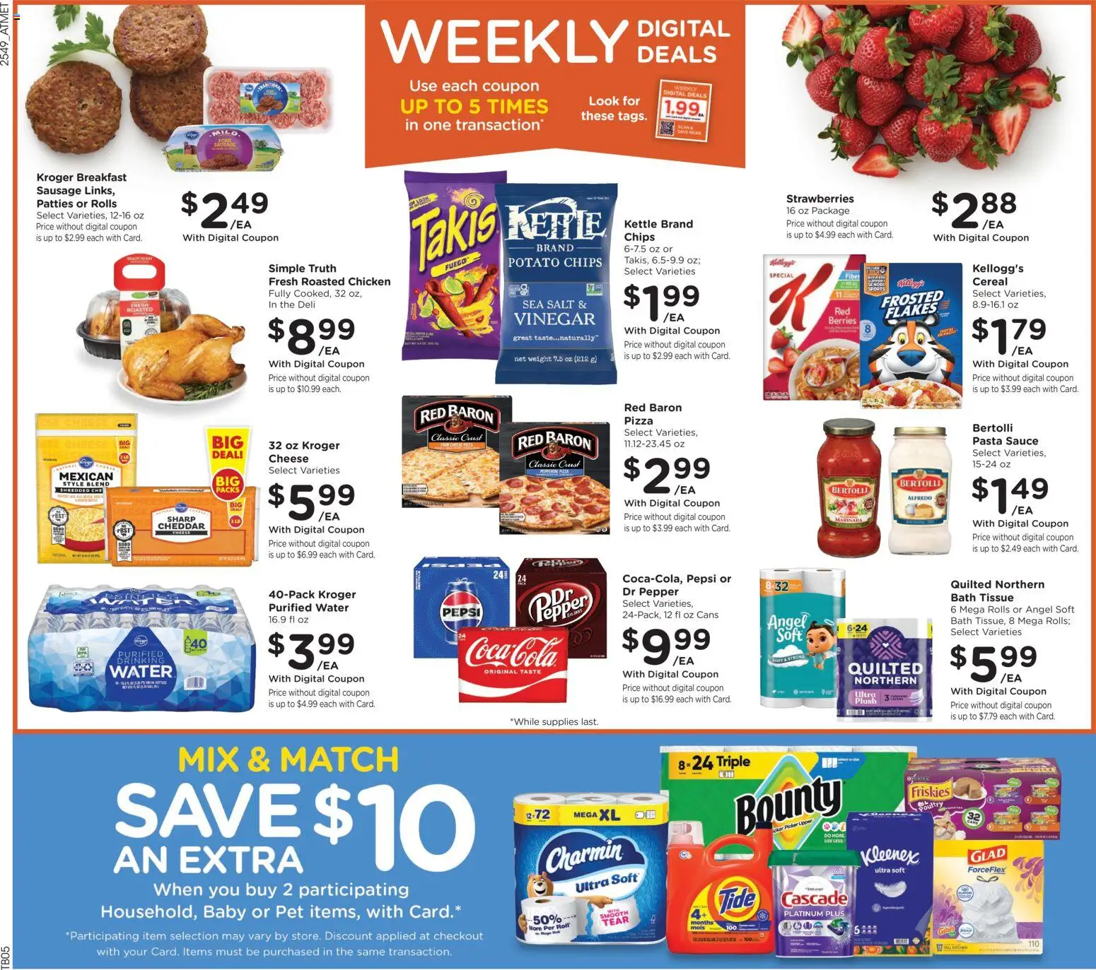 Kroger Weekly Ad - valid from 07.01.2026 | Page: 2 | Products: Picker, Chips, Salt, Poultry