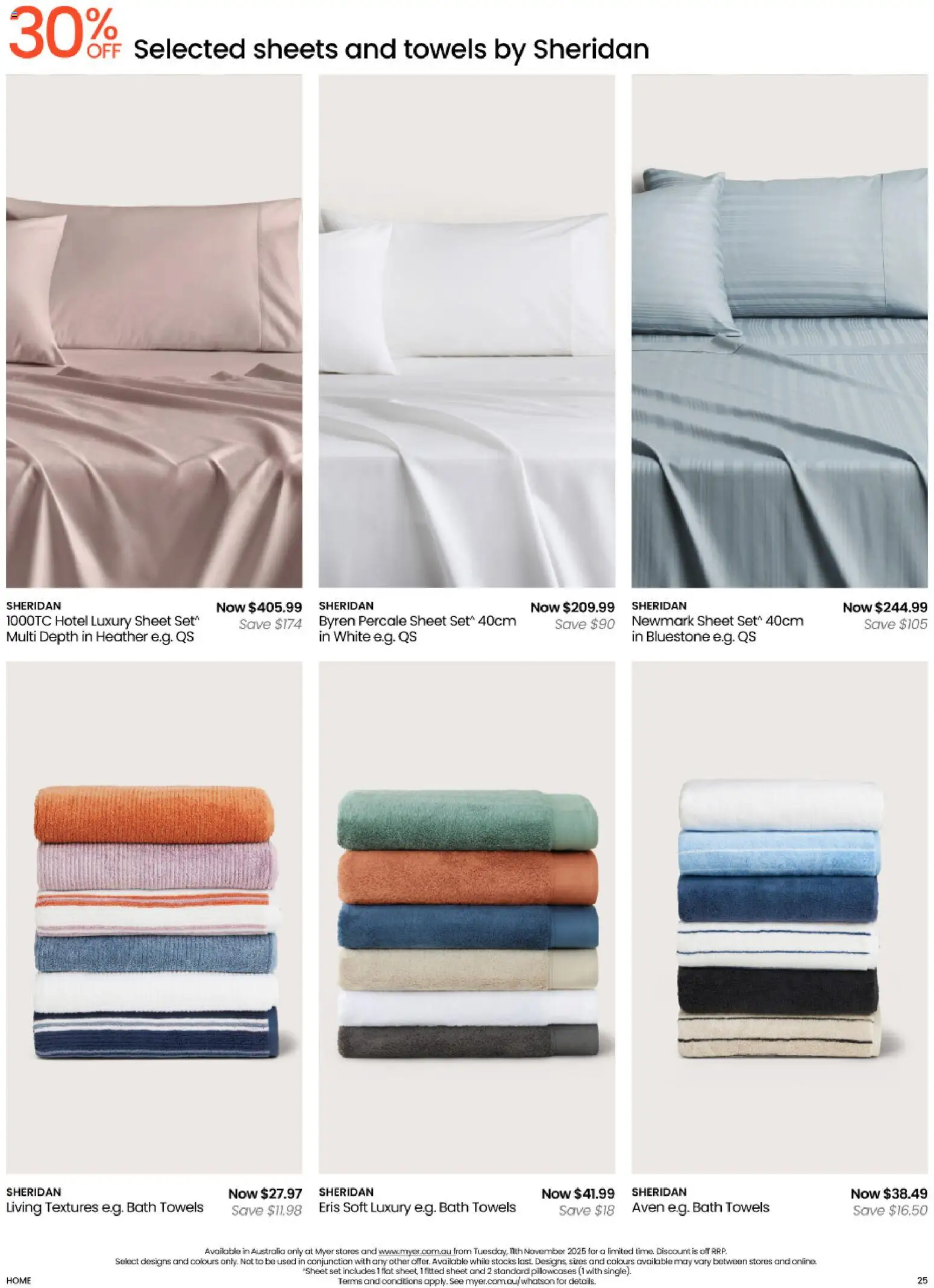 Myer catalogue - valid from 11.11.2025 | Page: 25 | Products: Bath, Towels