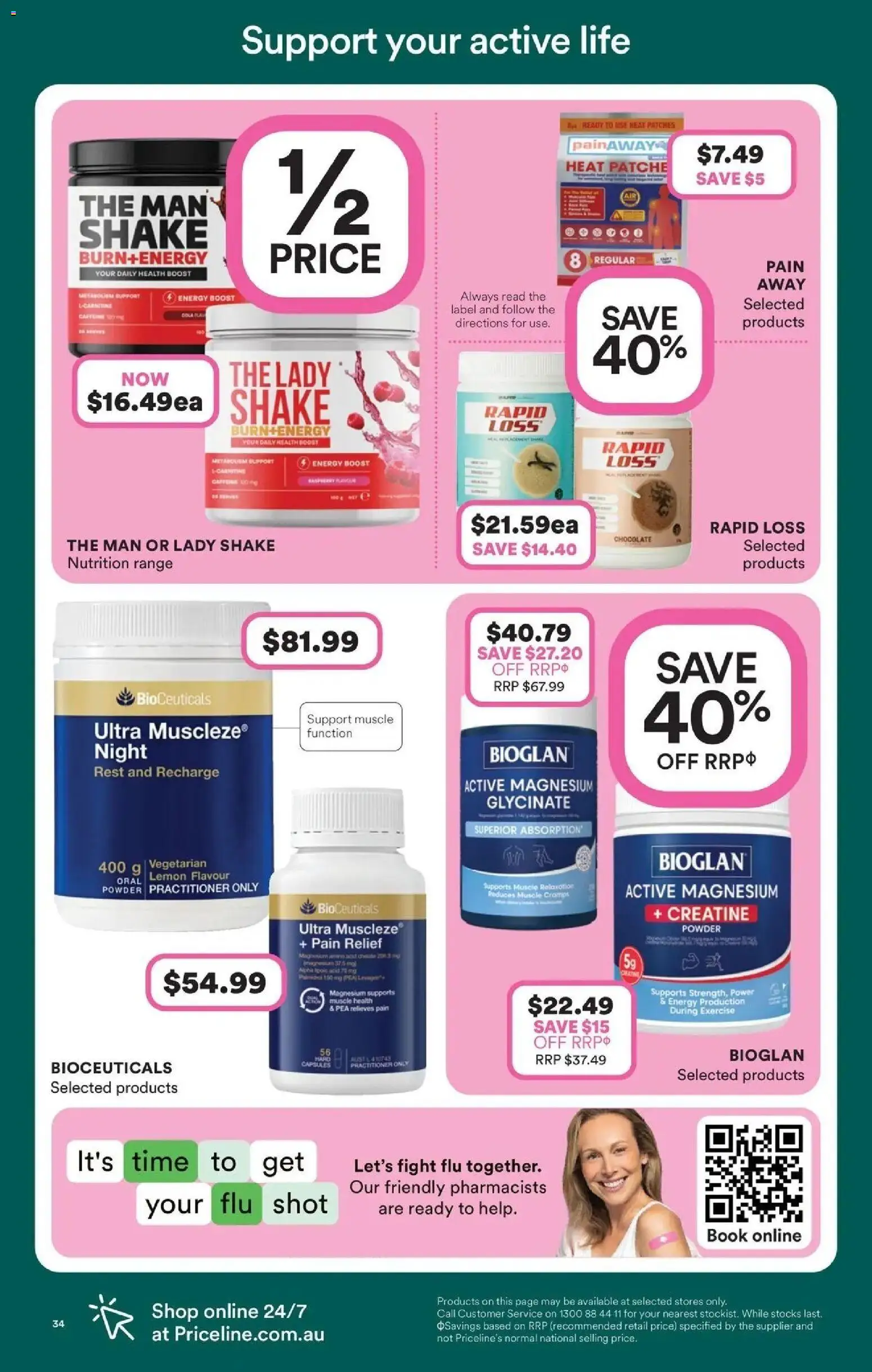 Priceline Pharmacy catalogue - valid from 23.04.2026 | Page: 34 | Products: Powder, Chocolate, Lemon, Pain relief