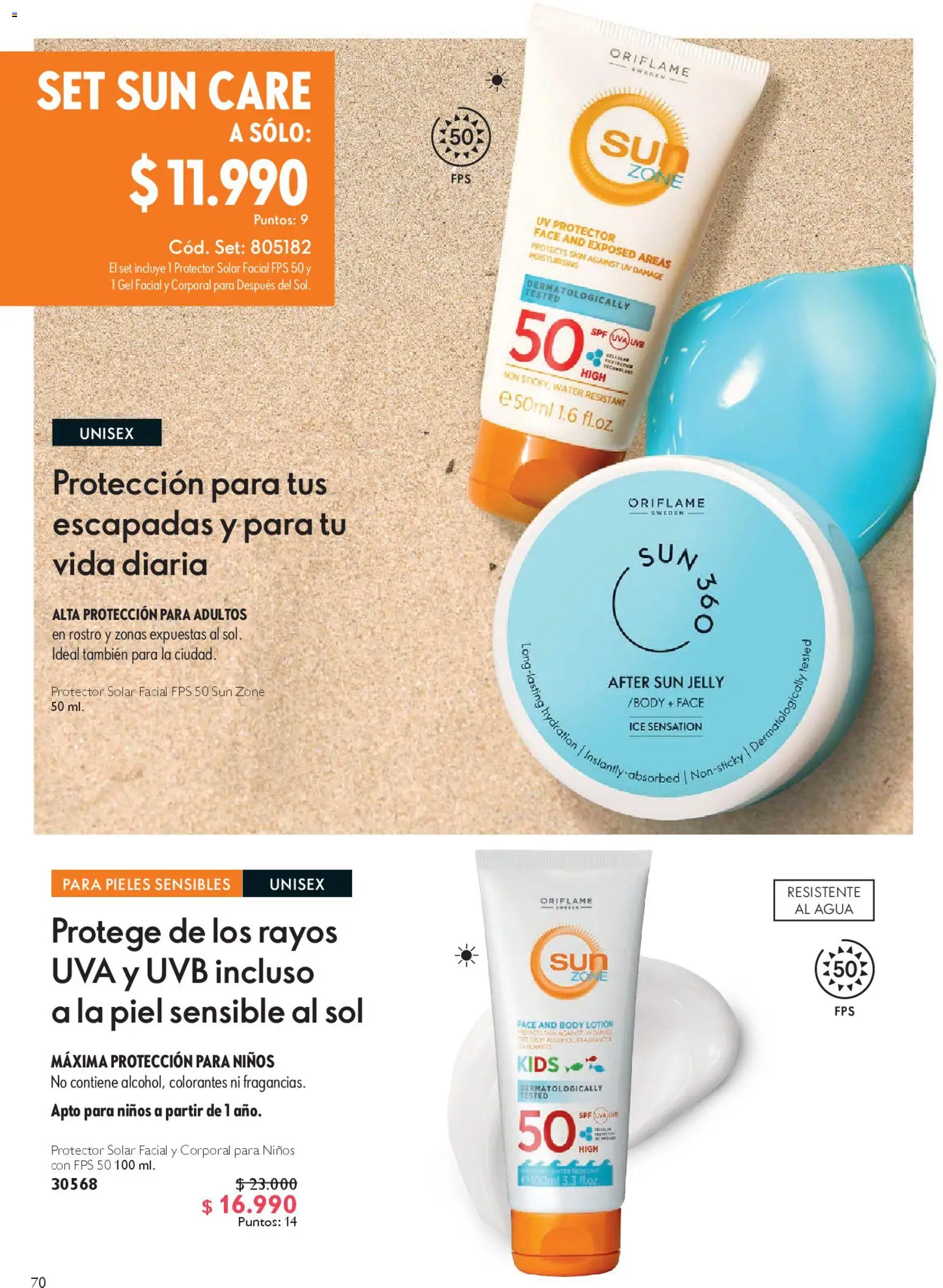Oriflame ofertas  │ válido desde el 28.03.2026 | Página: 70 | Productos: Agua, Uva, Body, Protector solar