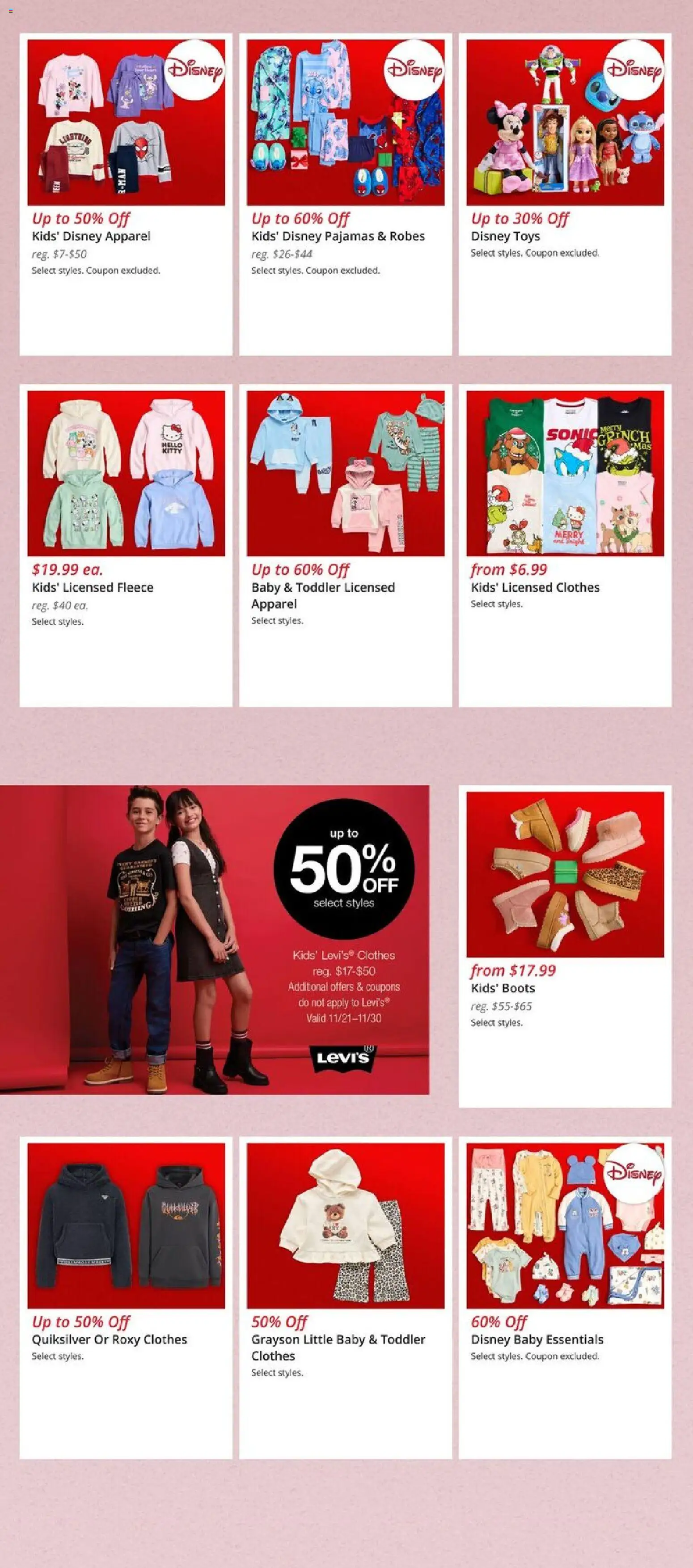 JCPenney Black Friday Kid´s Deals - valid from 21.11.2025 | Page: 4 | Products: Clothes, Pajamas, Boots