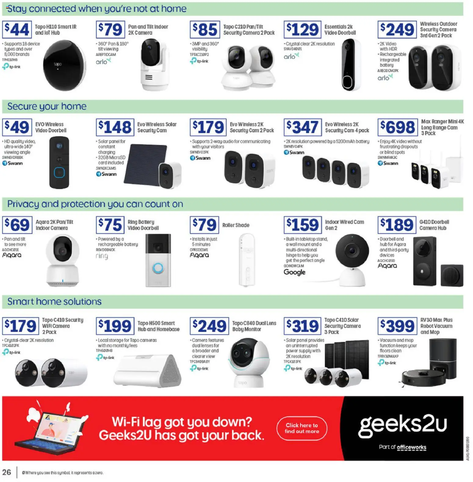 Officeworks catalogue - valid from 04.12.2025 | Page: 26 | Products: Mop, Device, Monitor, Camera