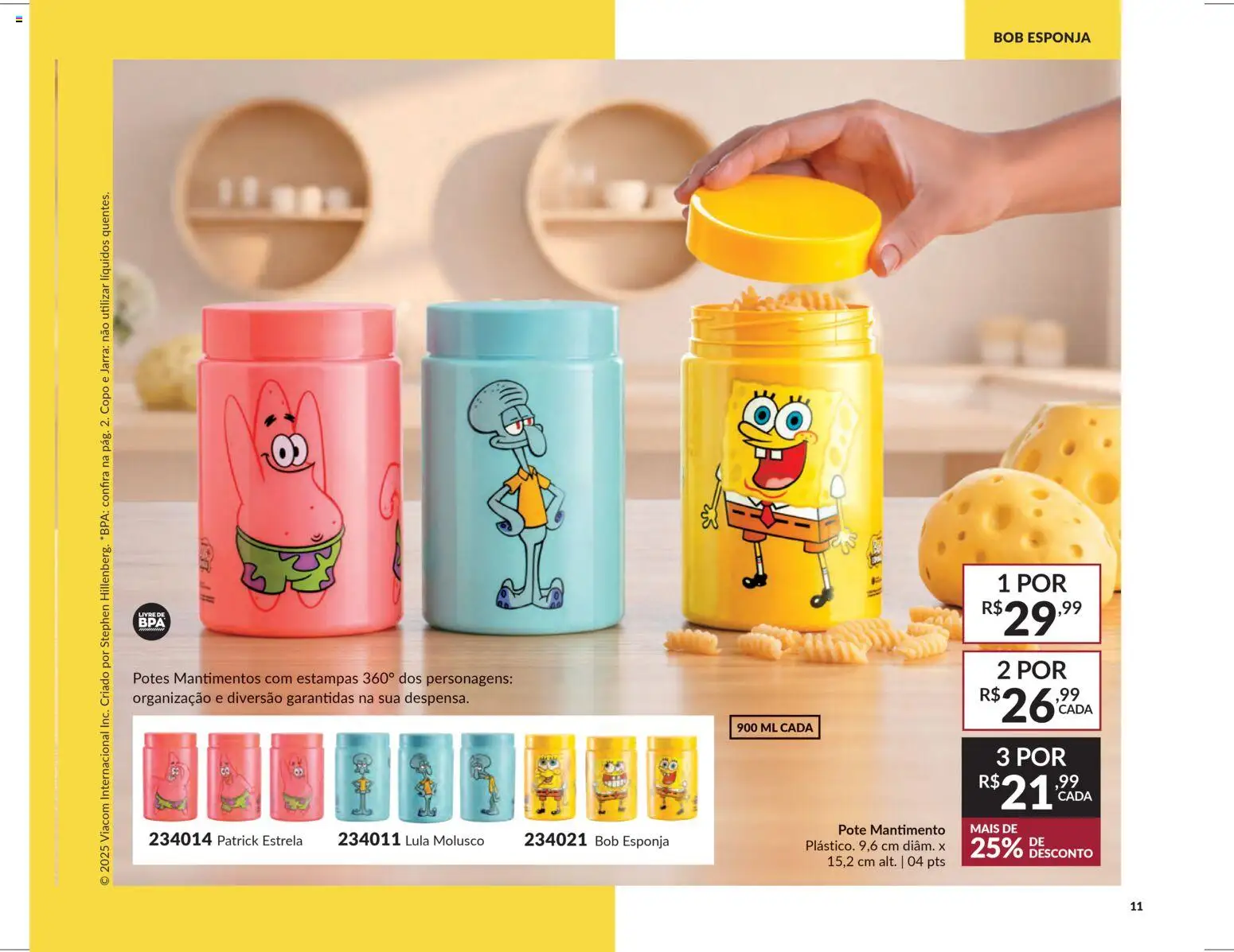 Avon Folheto - válido de 18.02.2026 | Página: 11 | Produtos: Esponja, Lula, Jarra, Potes