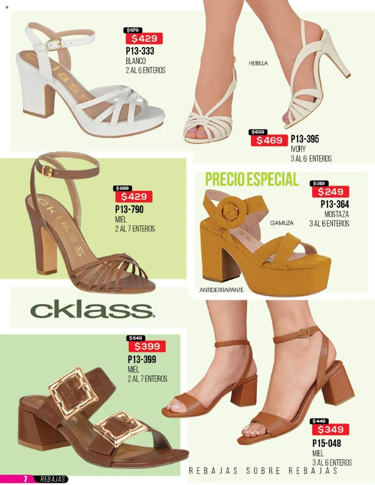 Nuevas ofertas de Cklass válidas en toda la República Mexicana desde el 23.06.2025. ¡Encuentra las mejores ofertas en Cklass catálogo Rebajas Sobre Calzado! | Página: 8 | Productos: Mostaza, Gamuza, Hebilla, Sobre