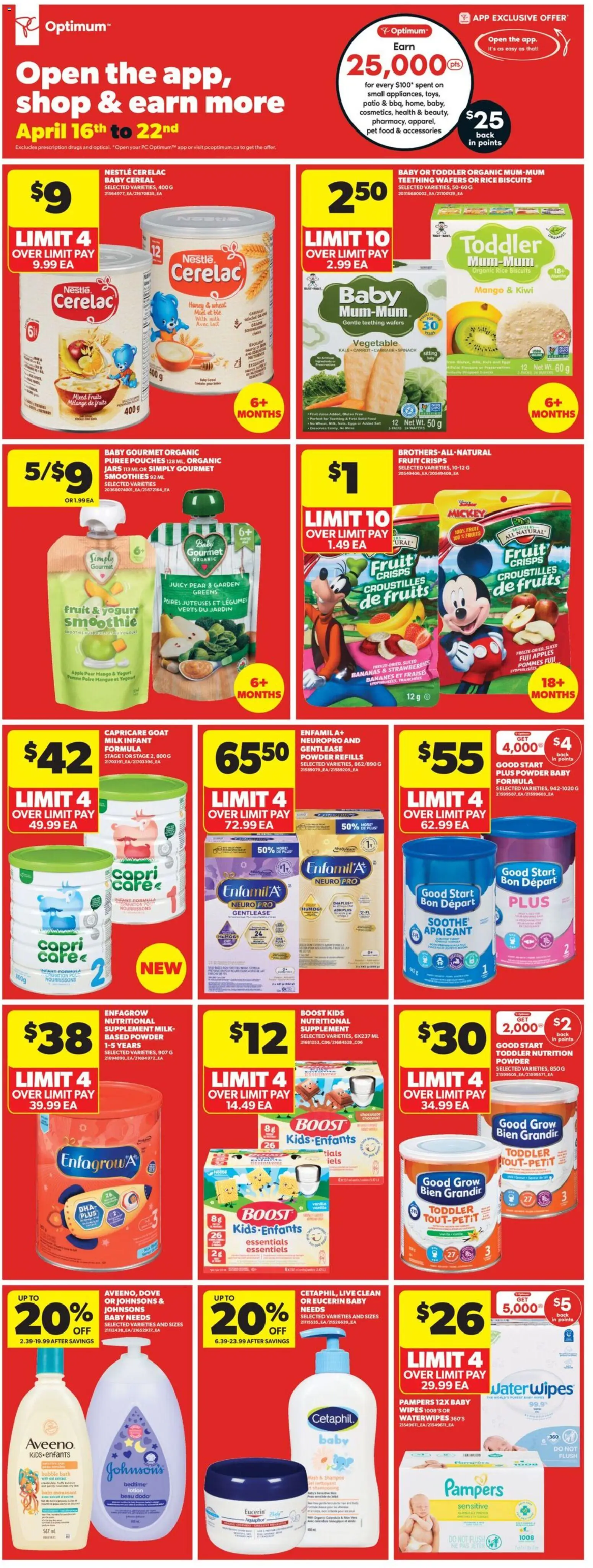 Real Canadian Superstore flyer valid from 16.04.2026 | Page: 22 | Products: PC, Powder, Bubble bath, Chocolate