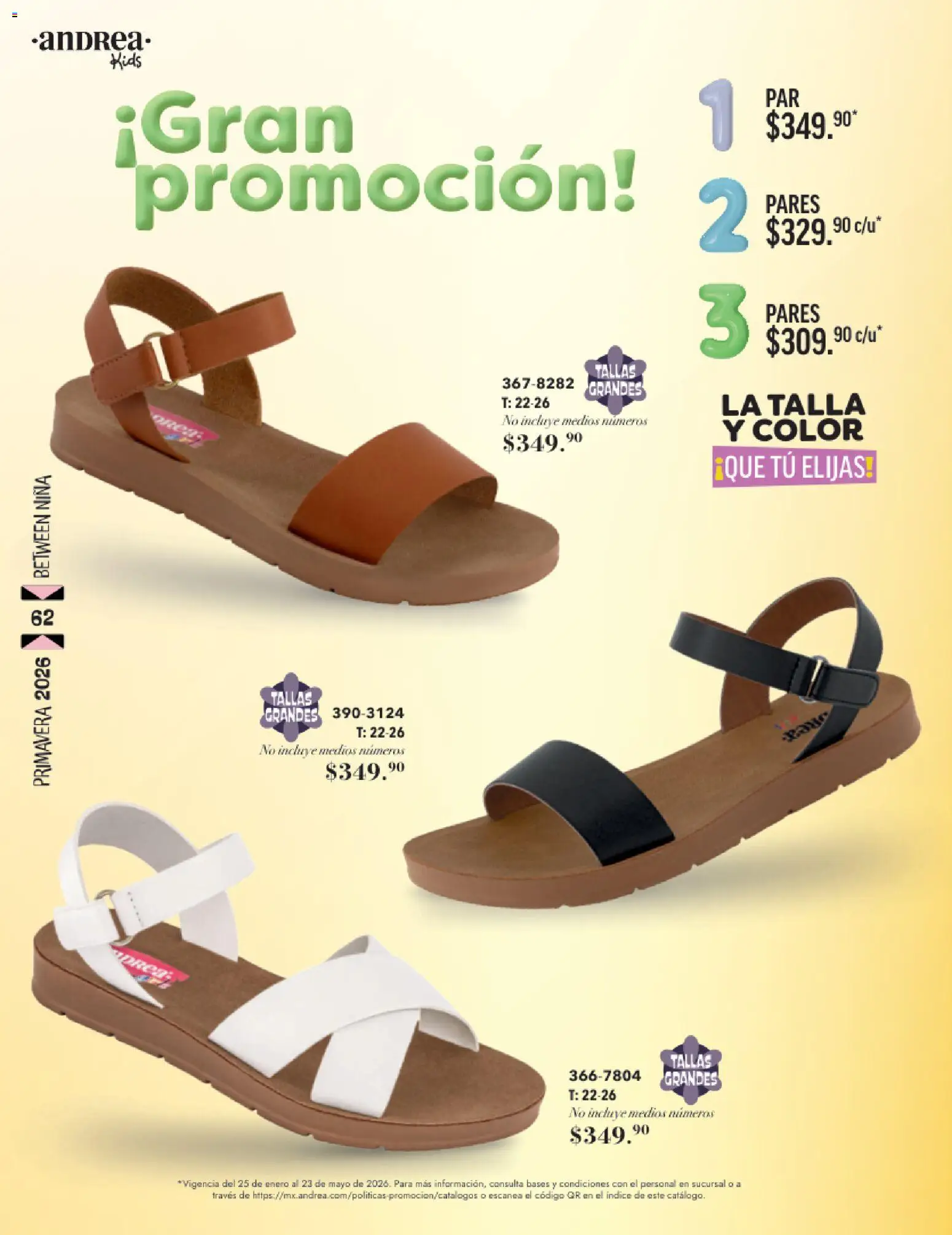 Nuevas ofertas de Andrea válidas en toda la República Mexicana desde el 25.01.2026. ¡Encuentra las mejores ofertas en Andrea catálogo Infantil! | Página: 62