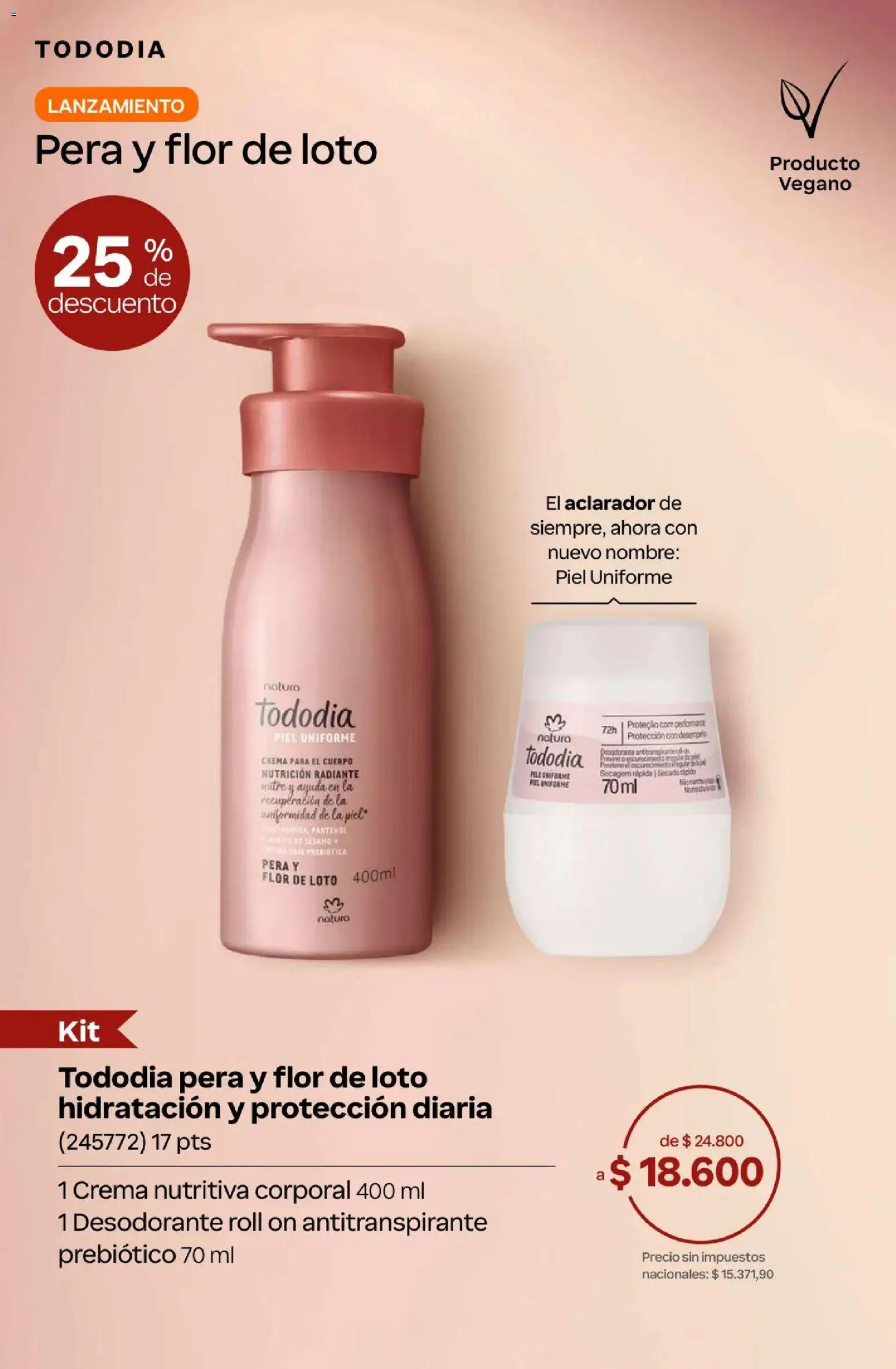 Natura Catálogo Ciclo 4/2026 │ válido desde el 01.04.2026 | Página: 198 | Productos: Pera, Desodorante, Antitranspirante, Radiante