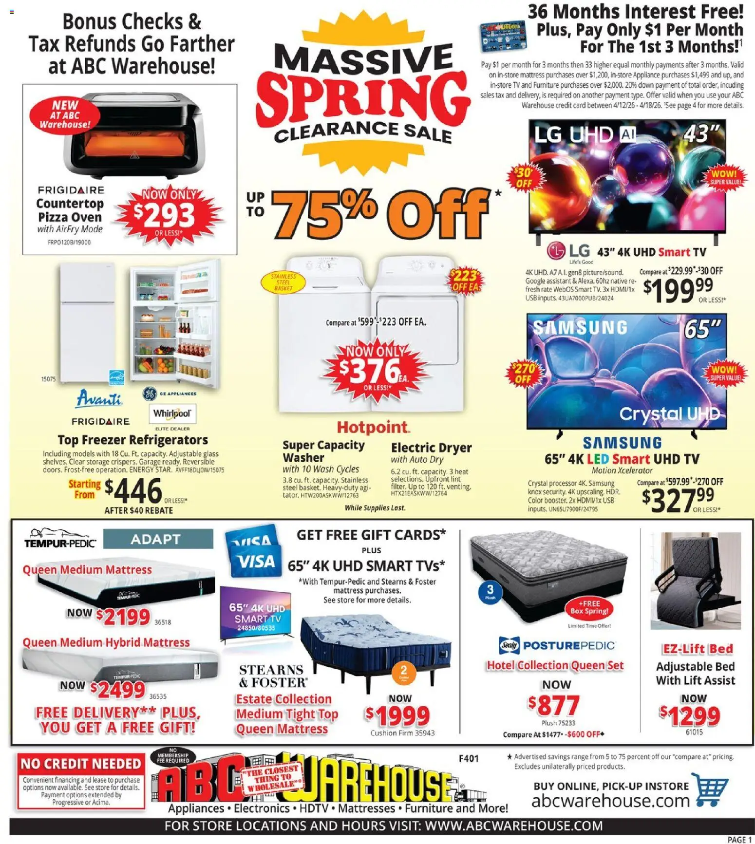 ABC Warehouse Weekly Ad - valid from 12.04.2026 | Page: 1