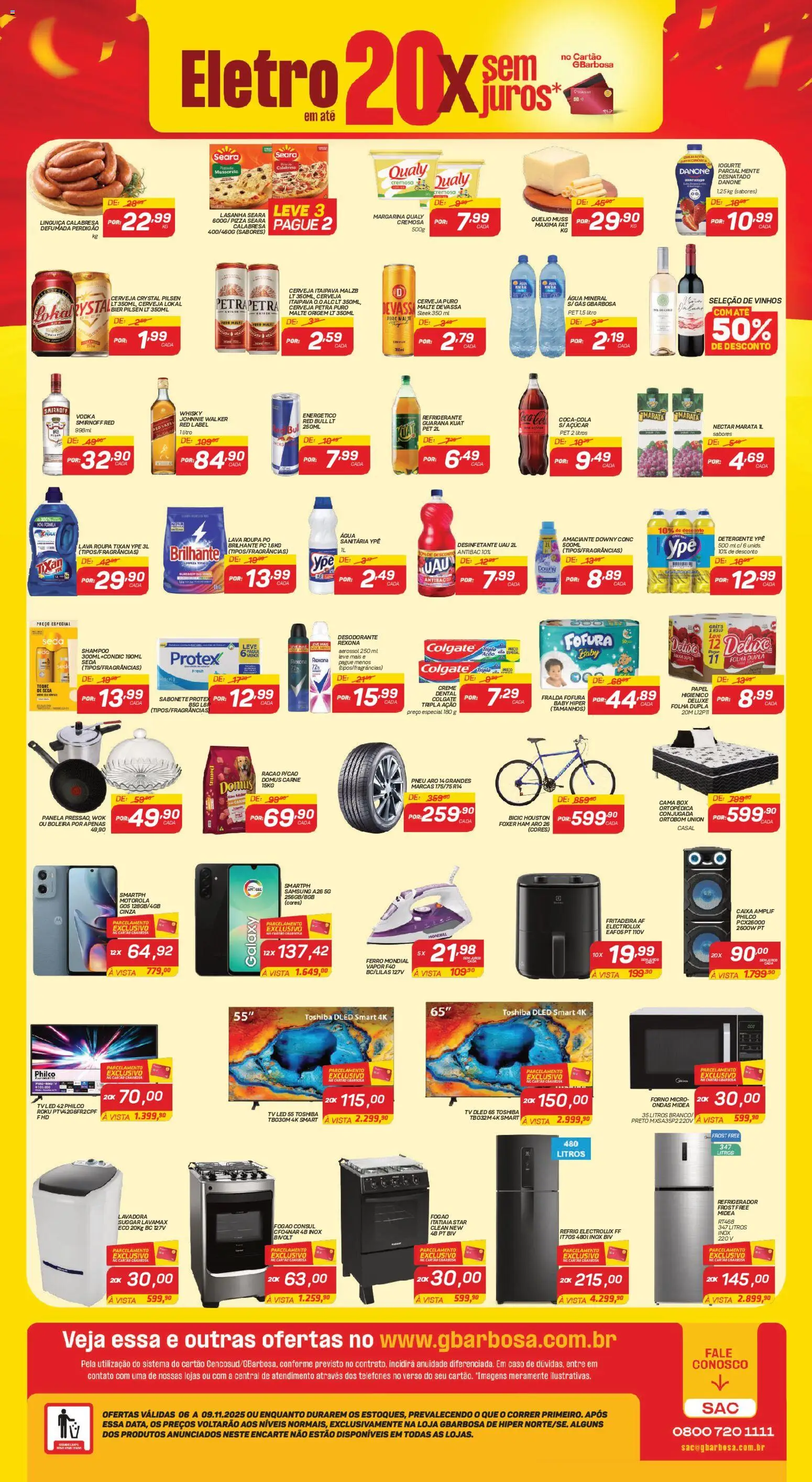 Gbarbosa Folheto - válido de 06.11.2025 | Página: 2 | Produtos: Refrigerador, Panela, Pizza, Rexona