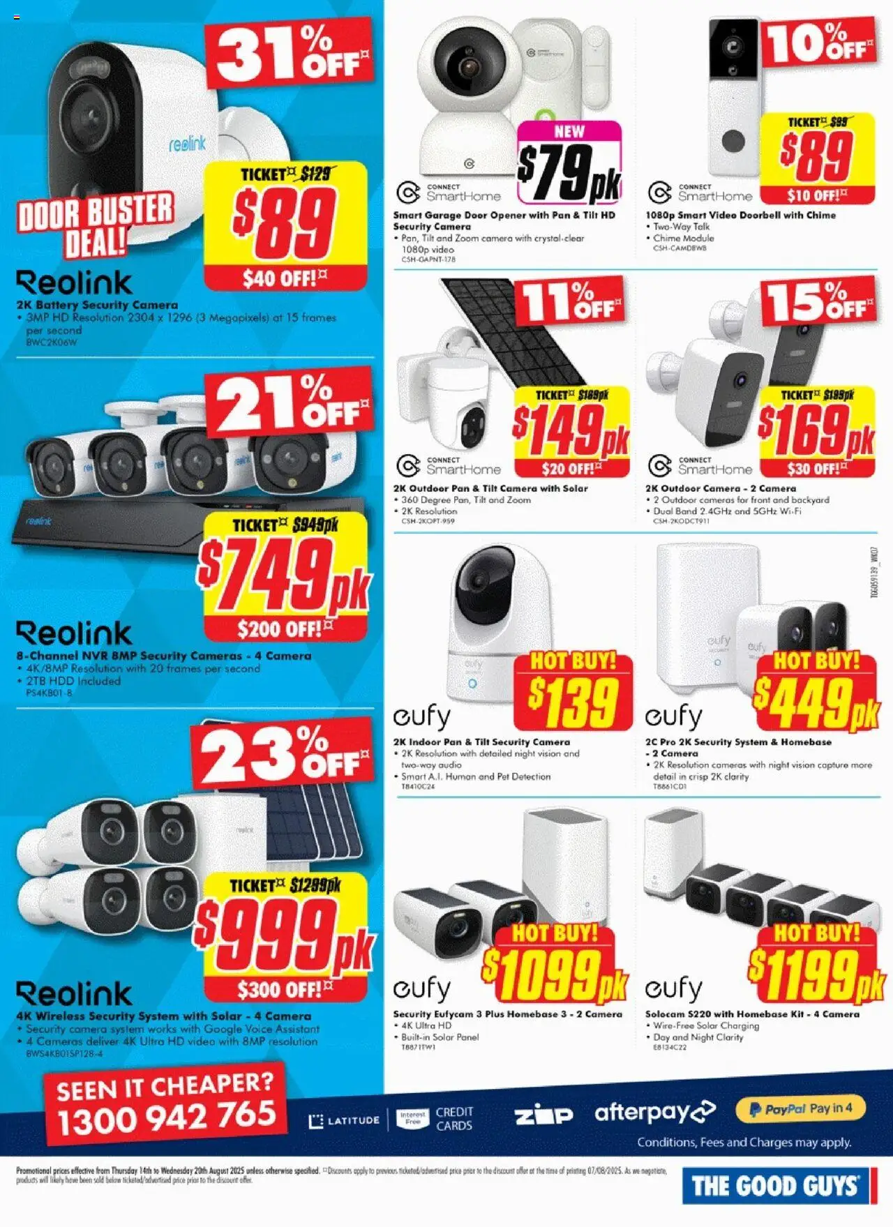 The Good Guys catalogue - valid from 13.08.2025 | Page: 14 | Products: Door, Battery, Doorbell, Audio