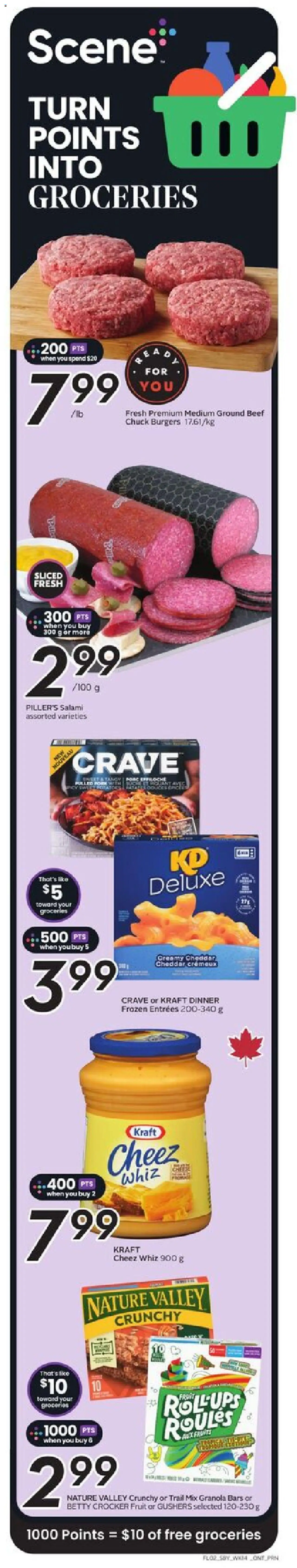 Sobeys flyer valid from 31.07.2025 | Page: 3 | Products: Beef, Salami