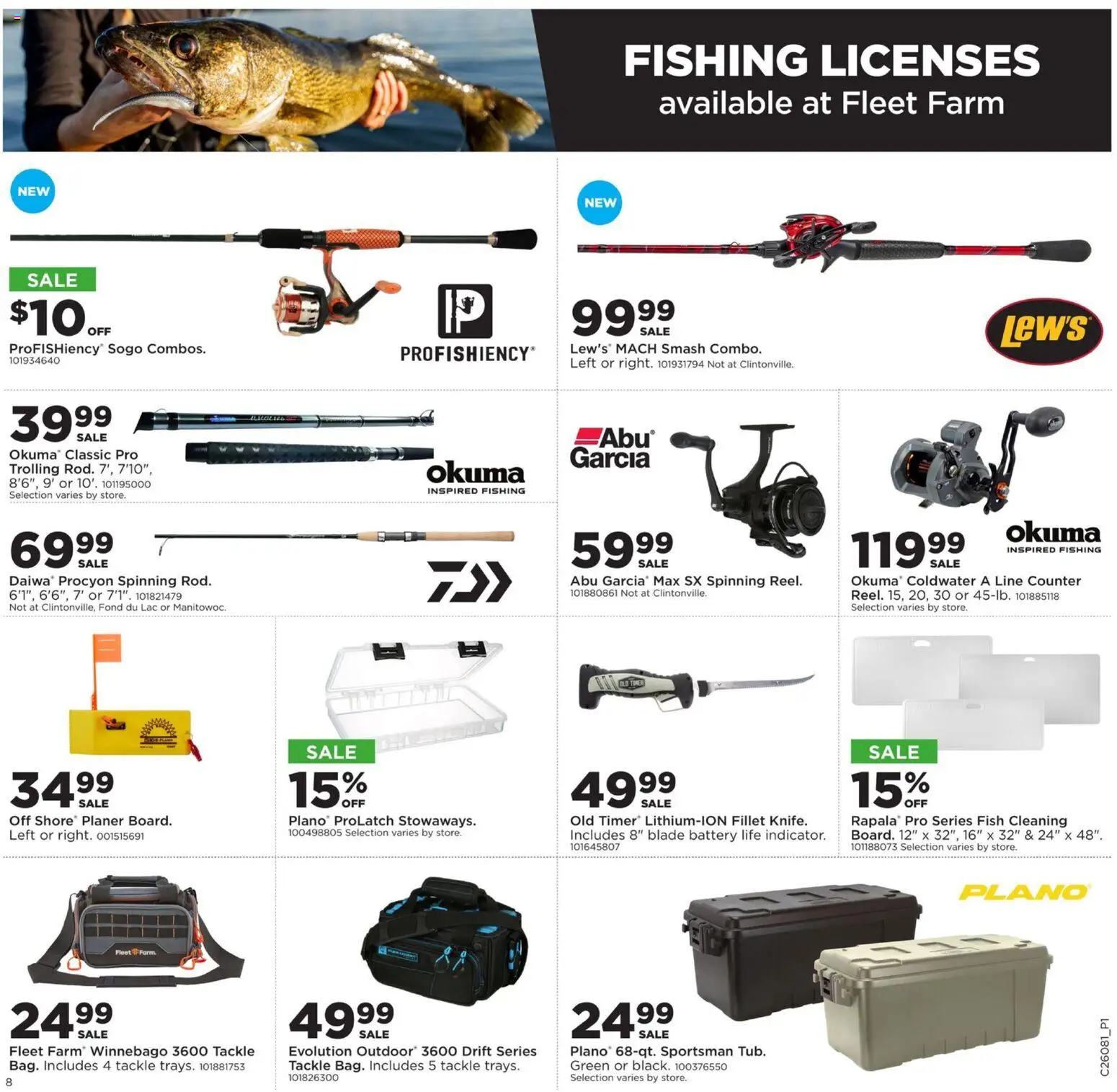 Mills Fleet Farm Weekly Ad - valid from 16.02.2026 | Page: 10 | Products: Battery, Fish