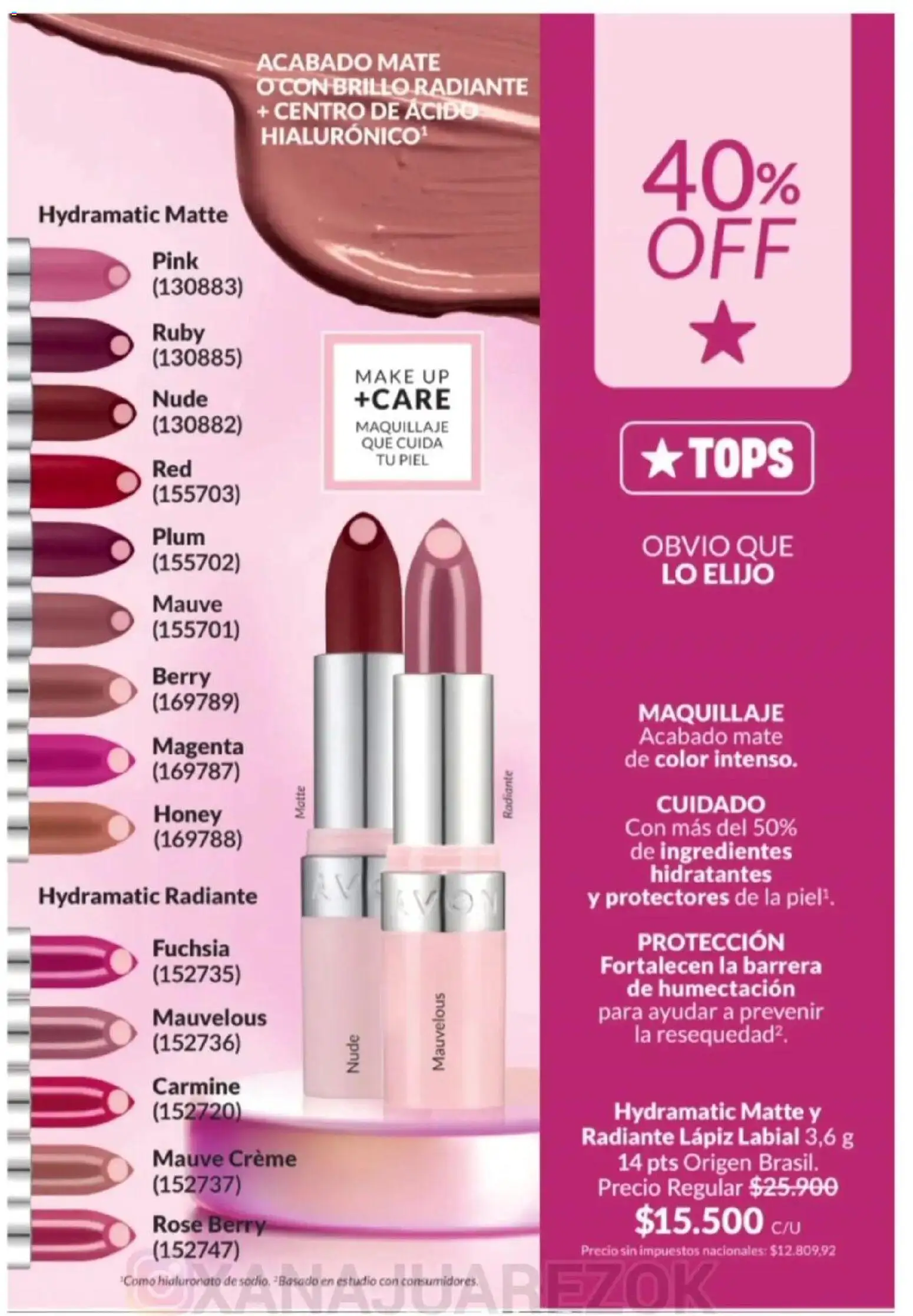 Avon - Campaña 3/2026 │ válido desde el 01.03.2026 | Página: 41 | Productos: Maquillaje, Lápiz labial, Brillo, Radiante