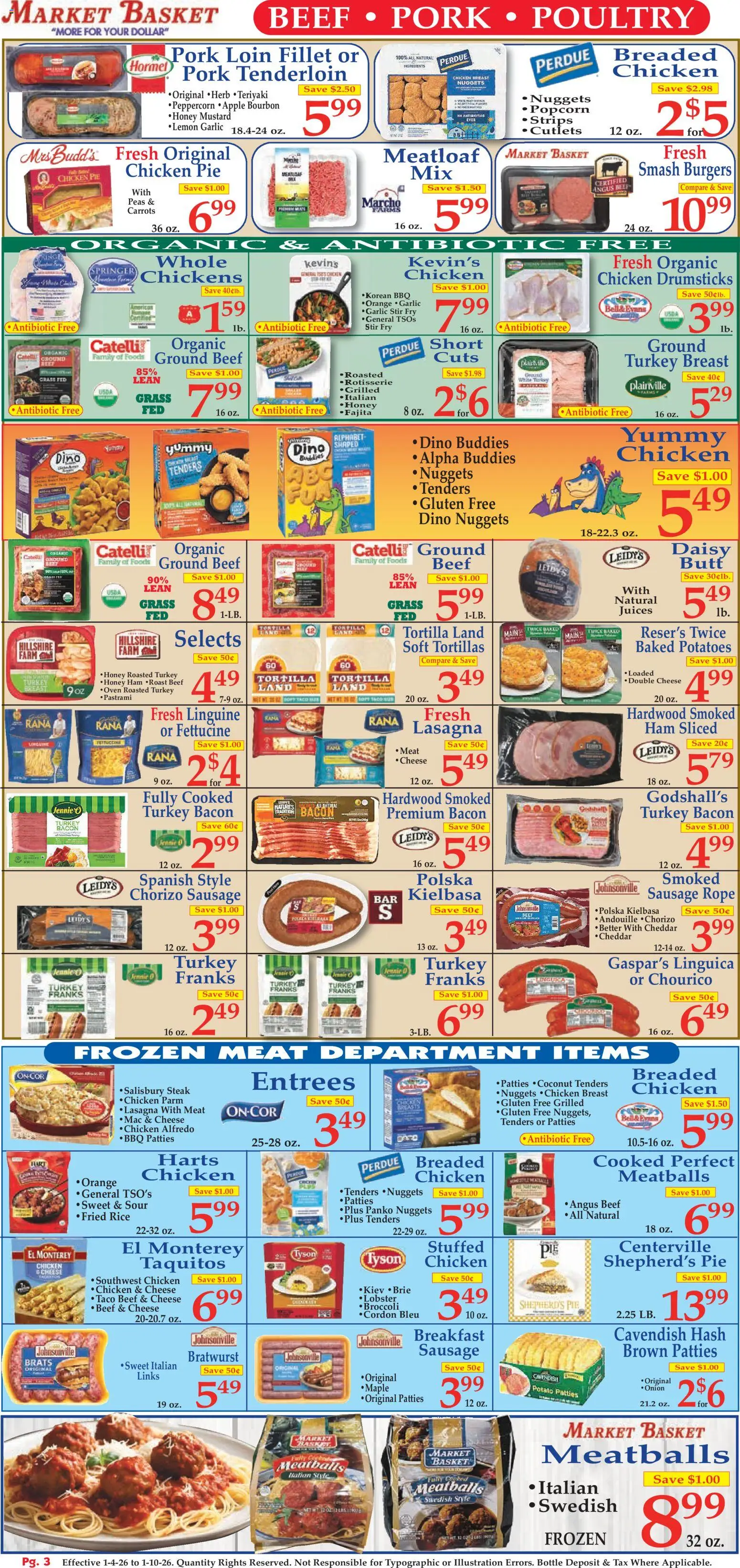 Market Basket Ad - valid from 04.01.2026 | Page: 3 | Products: Basket, Rice, Garlic, Onion