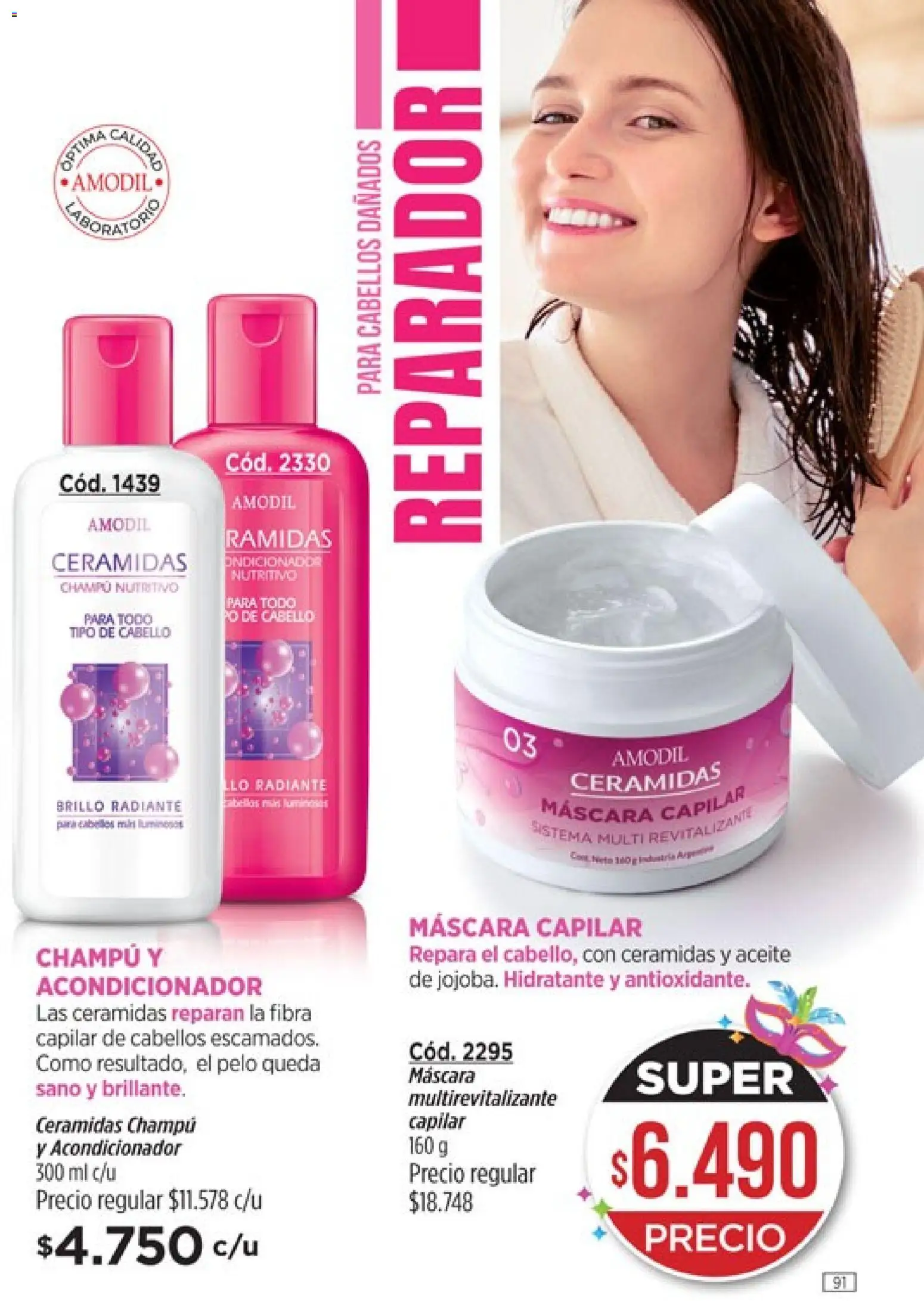 Catálogo Amodil Campaña 3 │ válido desde el 01.03.2026 | Página: 91 | Productos: Aceite, Máscara, Champú, Radiante
