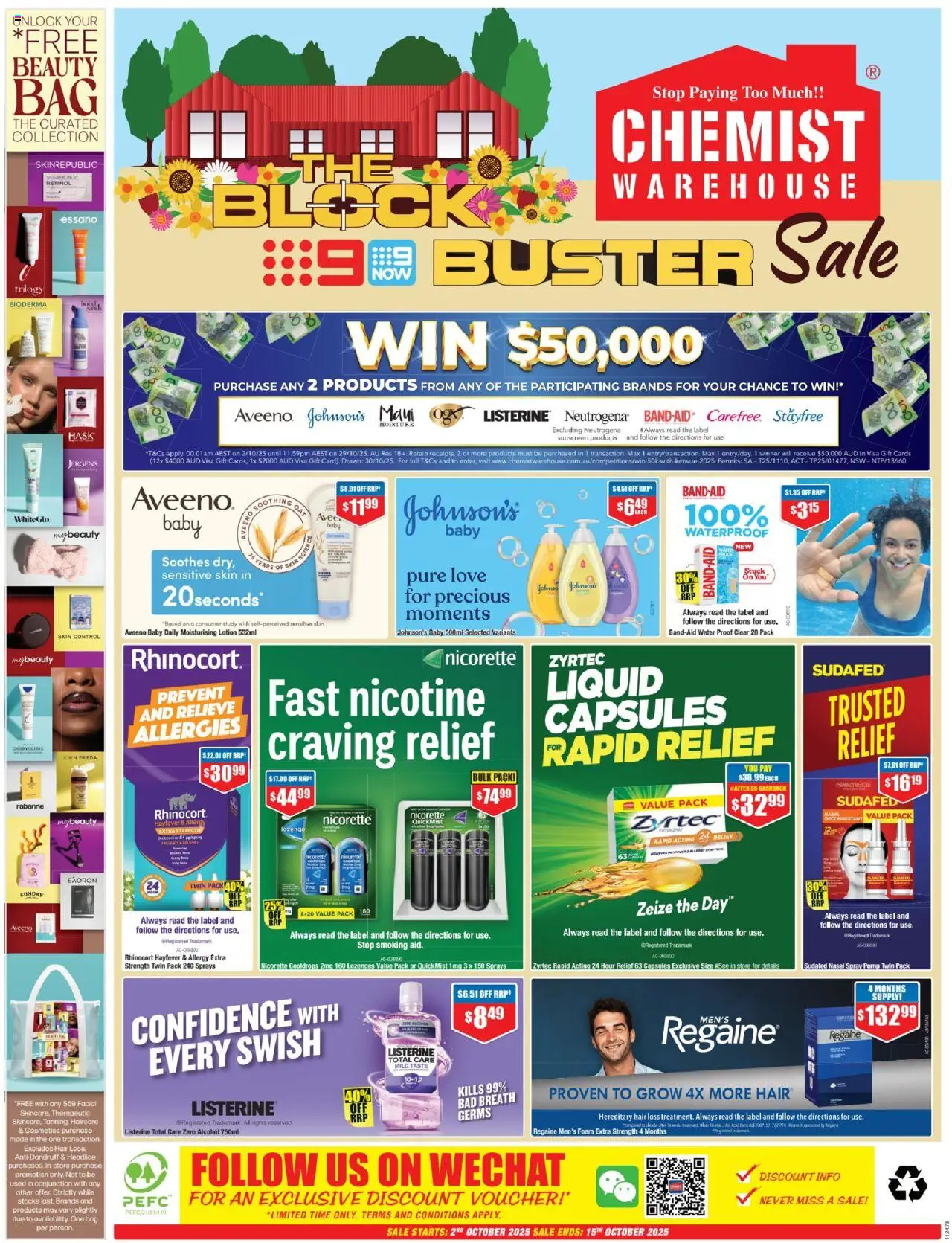 Chemist Warehouse catalogue - valid from 02.10.2025 | Page: 40 | Products: Sunscreen, Lotion, Bag, Nasal spray