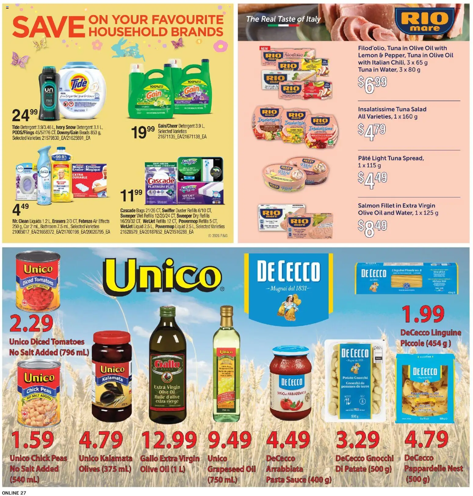 Fortinos flyer valid from 26.03.2026 | Page: 27 | Products: Pasta, Salad, Oil, Tomatoes