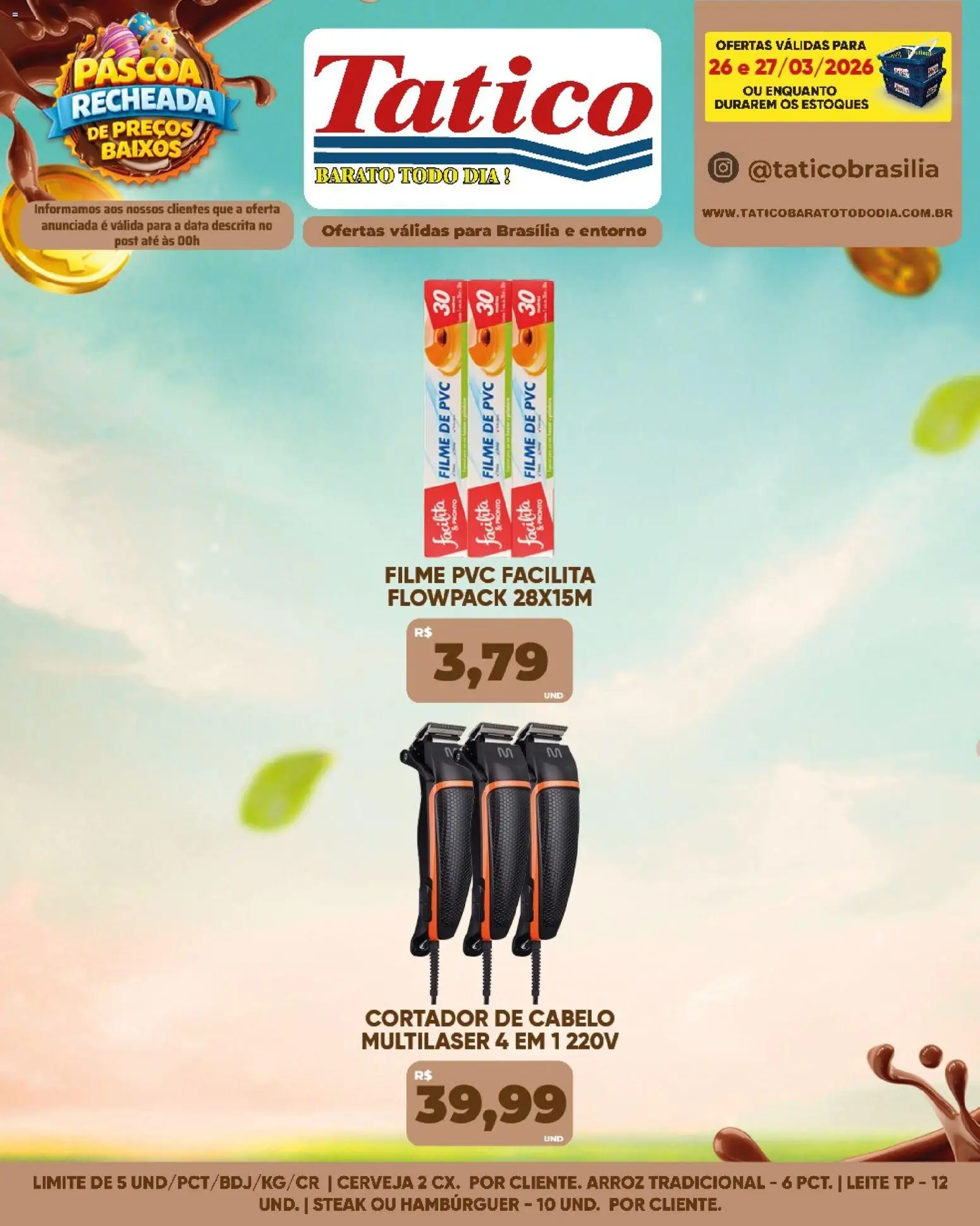 Tatico Folheto - válido de 26.03.2026 | Página: 21 | Produtos: filme de PVC, Leite, Cerveja, Arroz