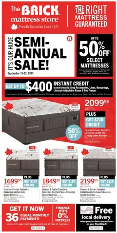 Preview of The Brick - Brick Mattress Store from shop The Brick valid from 19.09.2025