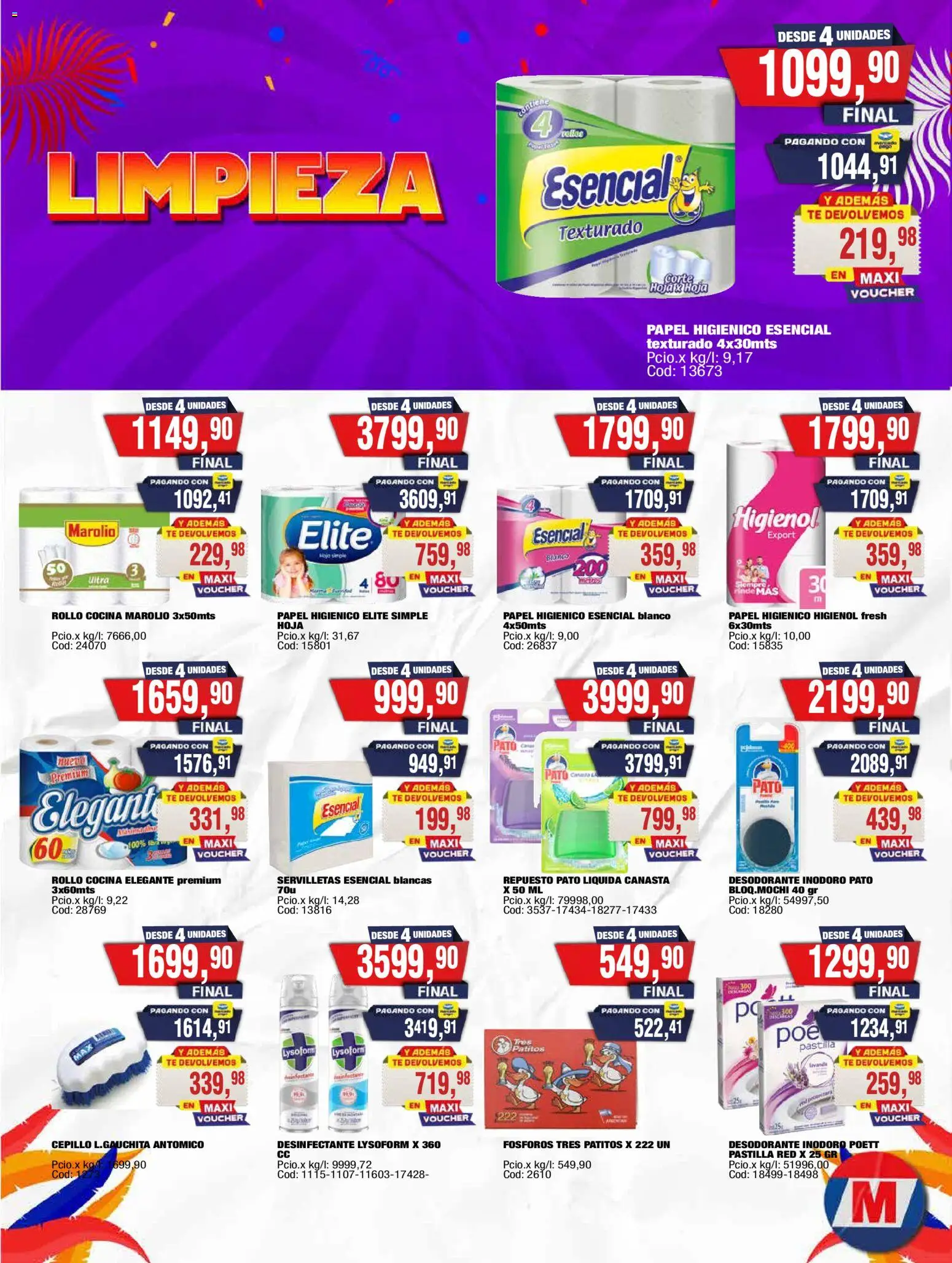 Maxiconsumo ofertas │ válido desde el 23.02.2026 | Página: 22 | Productos: Desinfectante, Papel higiénico, Inodoro, Canasta