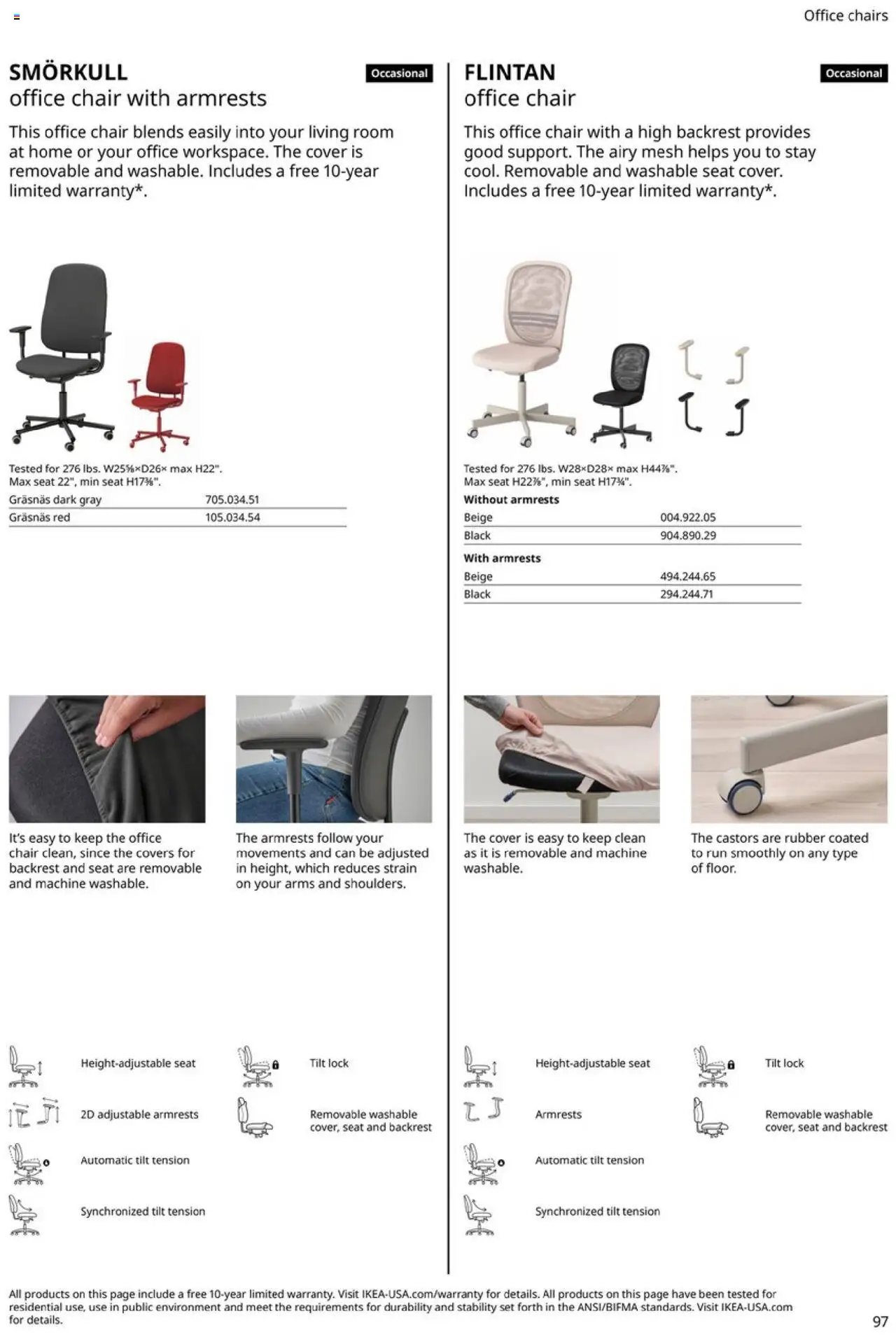 IKEA Office Brochure 2025 - valid from 01.03.2025 | Page: 97 | Products: Chair