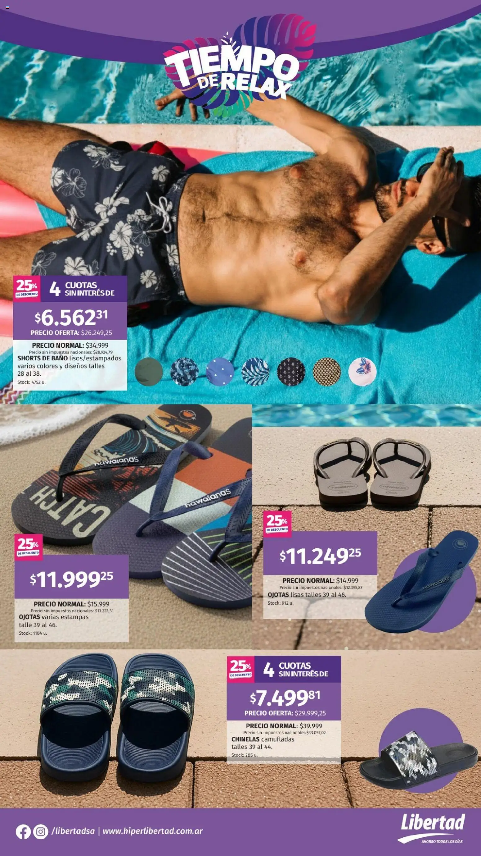 Hipermercado Libertad - Tiempo Relax  │ válido desde el 14.11.2025 | Página: 12 | Productos: Ojotas, Baño