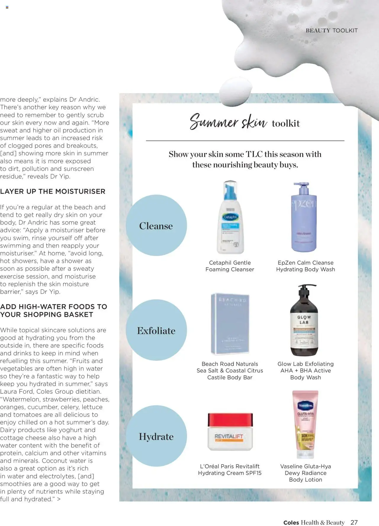 Coles catalogue - valid from 06.01.2025 | Page: 27 | Products: Lotion, Moisturiser, Cottage cheese, Nutrients