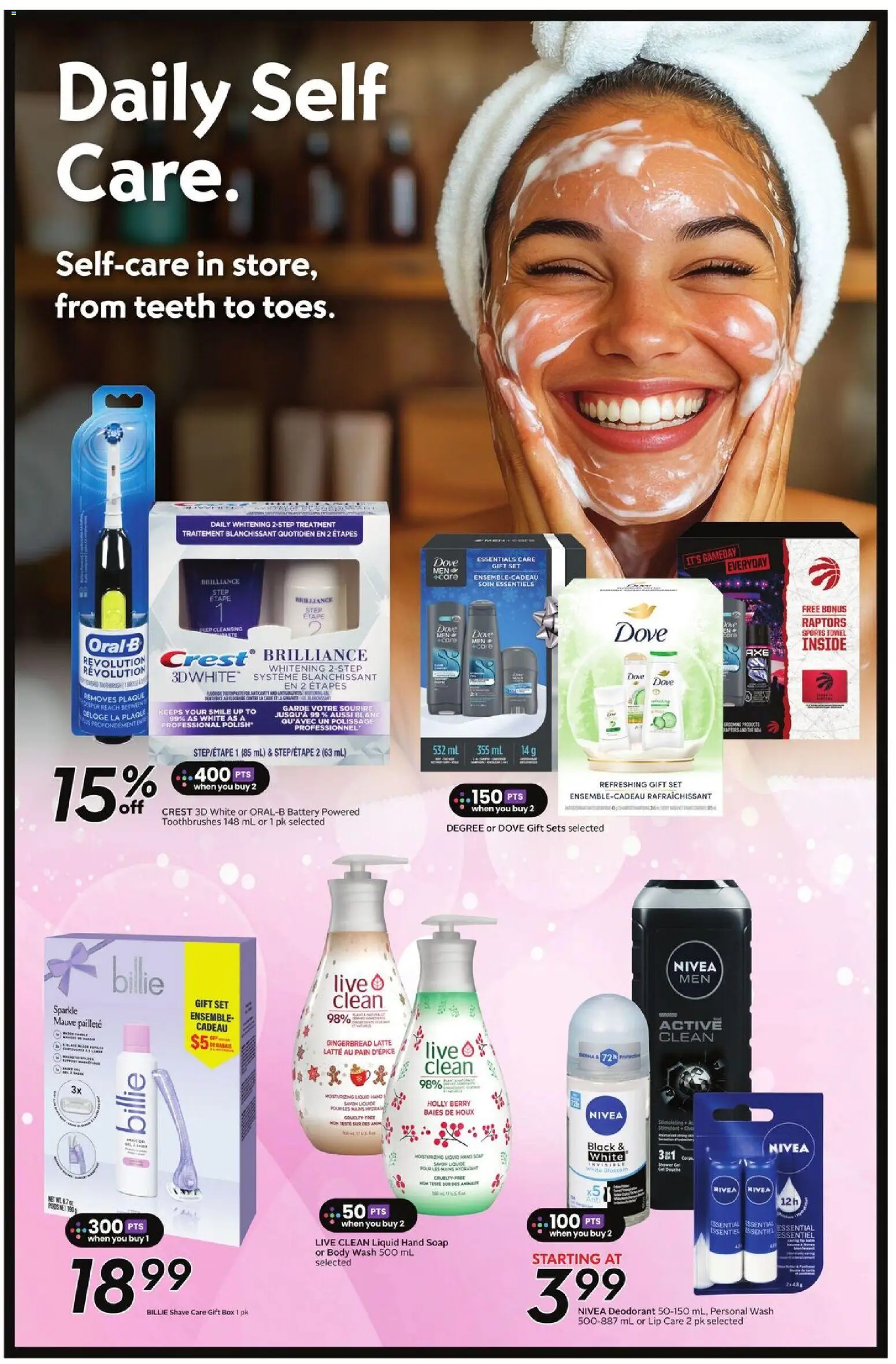 Sobeys flyer valid from 23.10.2025 | Page: 21 | Products: Soap, Body wash, Box, Battery