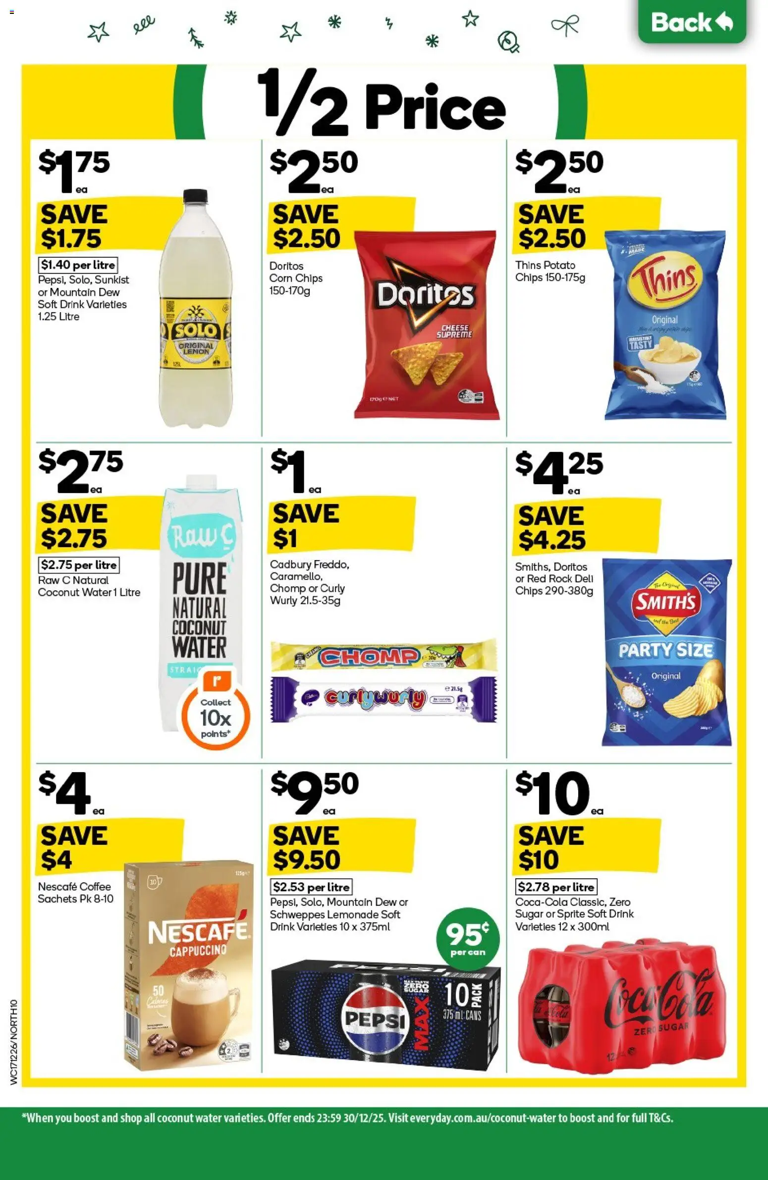 Woolworths catalogue - valid from 17.12.2025 | Page: 10 | Products: Pepsi, Chips, Water, Nescafe