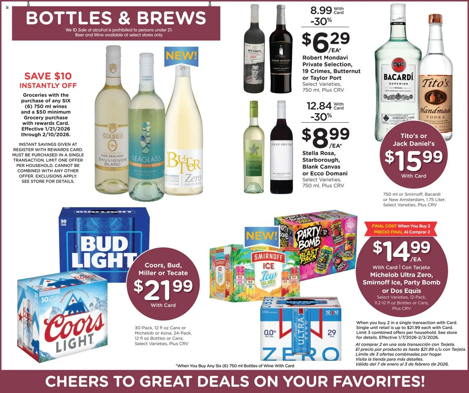 Ralphs Weekly Ad - CA - valid from 28.01.2026 | Page: 8 | Products: Canvas, Wine, Vodka, Peach