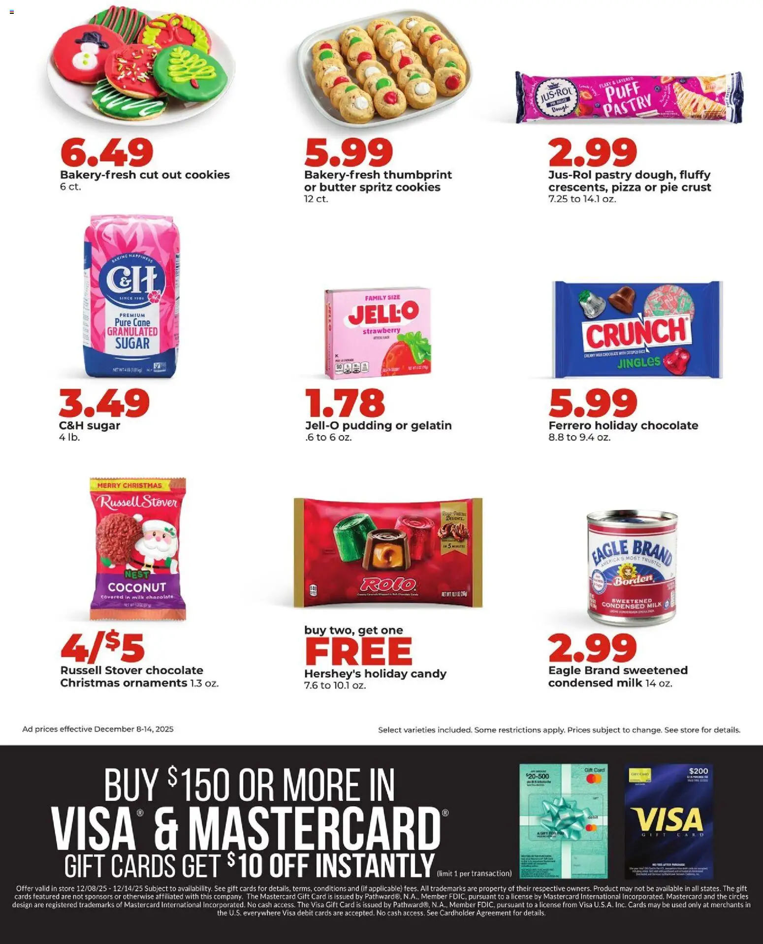 HyVee Weekly Ad - valid from 08.12.2025 | Page: 6 | Products: Butter, Chocolate, Pizza, Cookies