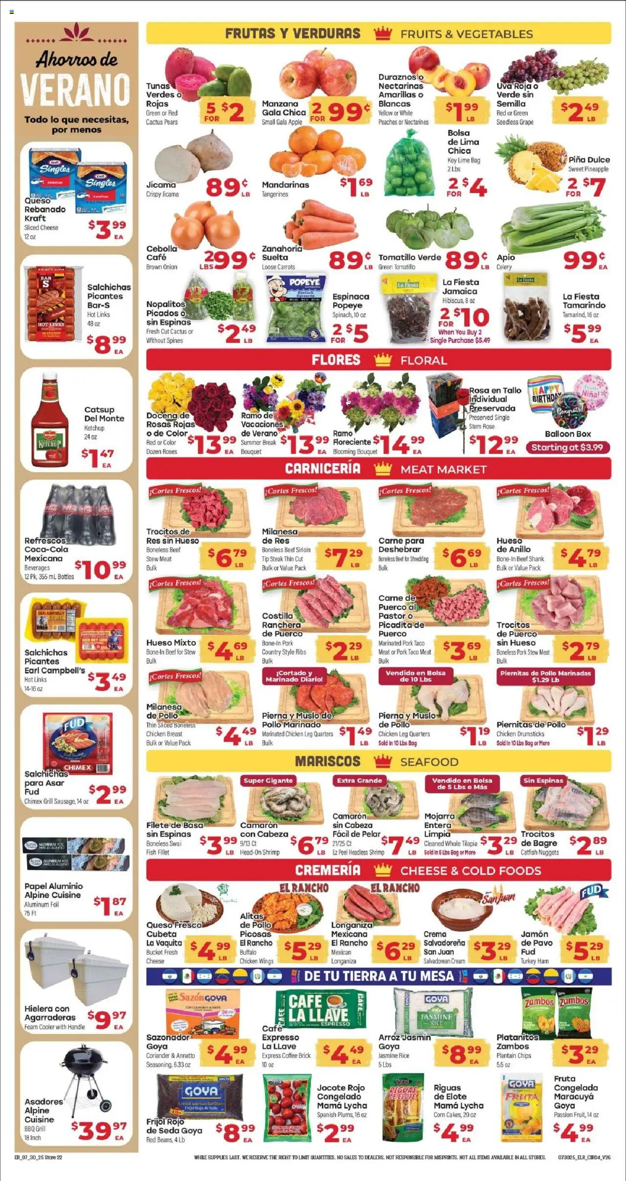 El Rancho Weekly Ad 2 - valid from 30.07.2025 | Page: 4 | Products: Box, Fish, Fruits, Onion