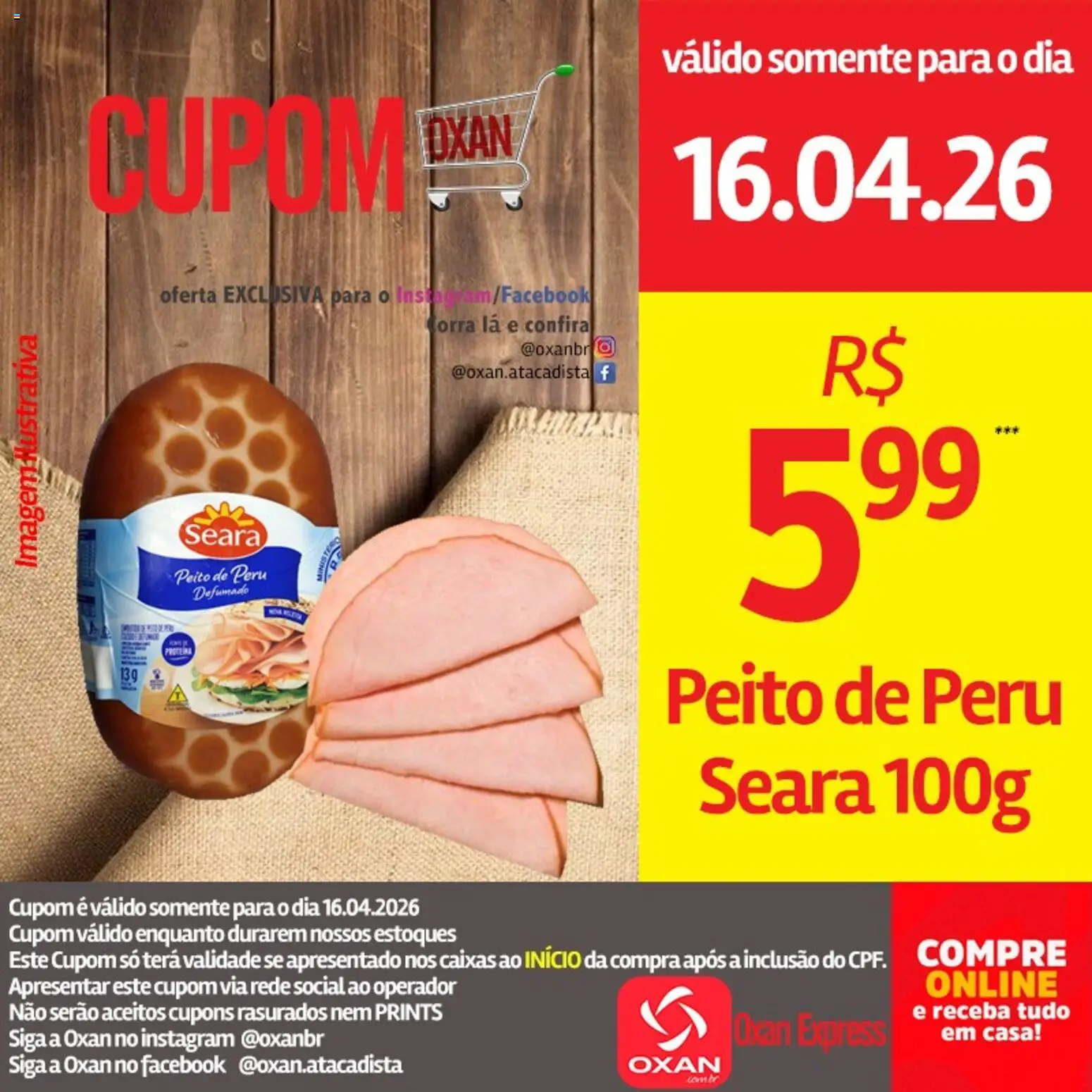 Oxan Atacadista Folheto - válido de 16.04.2026 | Página: 2 | Produtos: Peito de peru