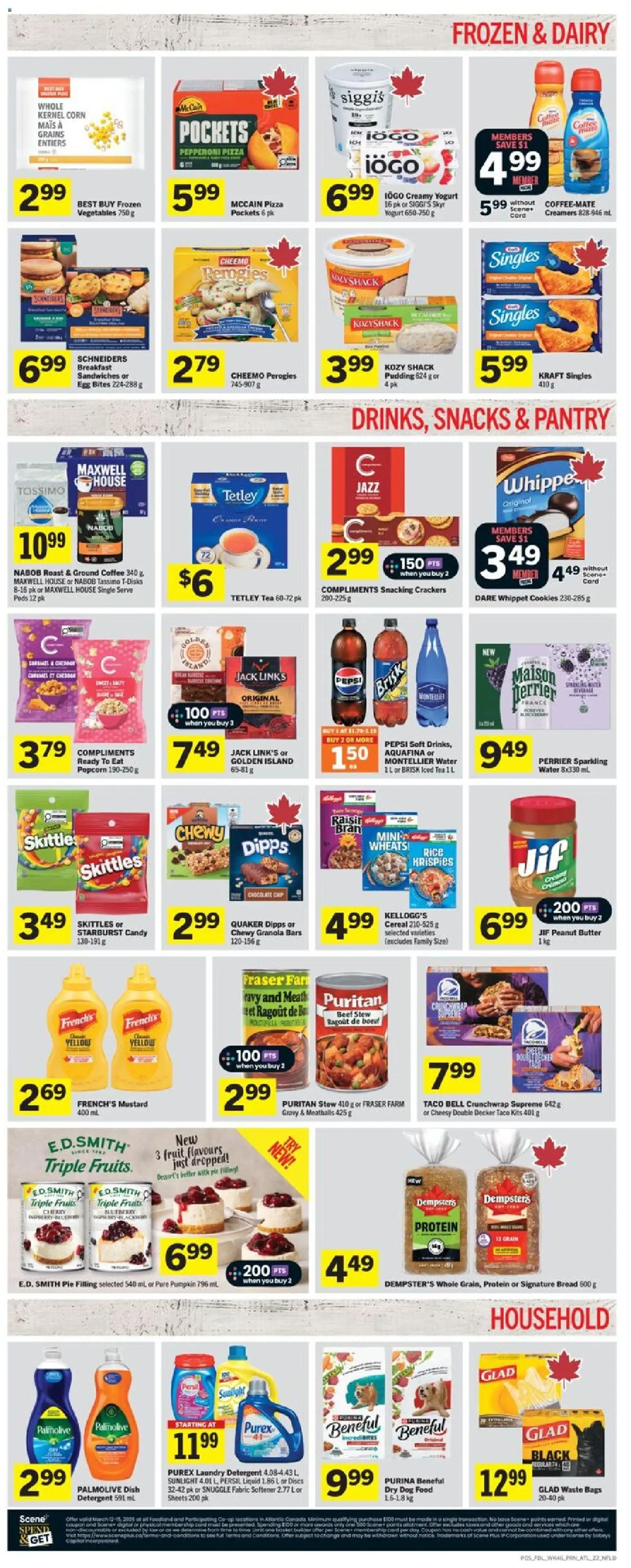 Foodland flyer valid from 12.03.2026 | Page: 6 | Products: Cookies, Bread, Coffee, Pumpkin
