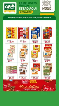 GIGA Atacado ofertas Nestlé - Pré-Visualização do folheto da loja GIGA Atacado, válido de 27.03.2026