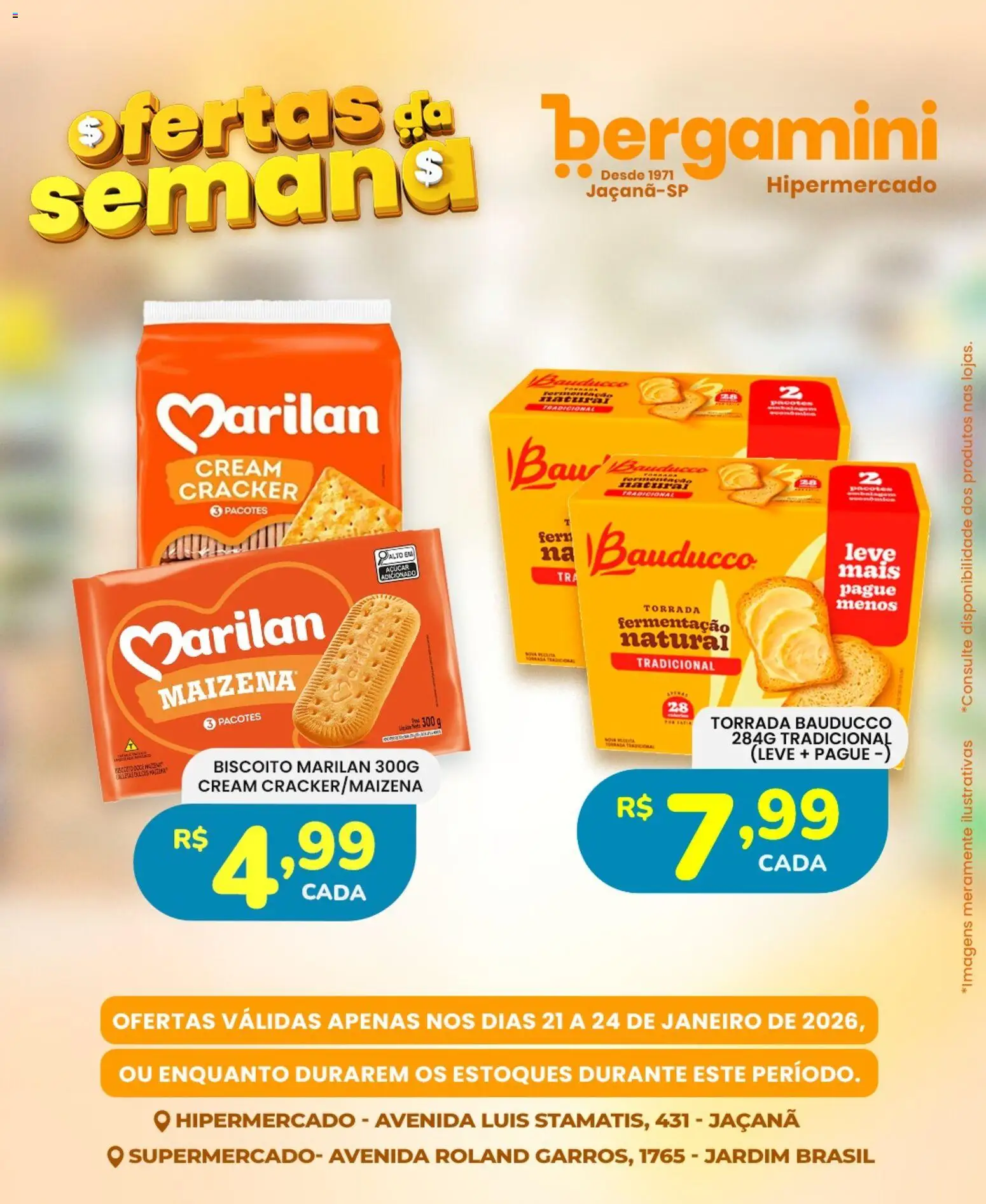 Supermercado Bergamini Folheto - válido de 21.01.2026 | Página: 17 | Produtos: Biscoito, Açúcar
