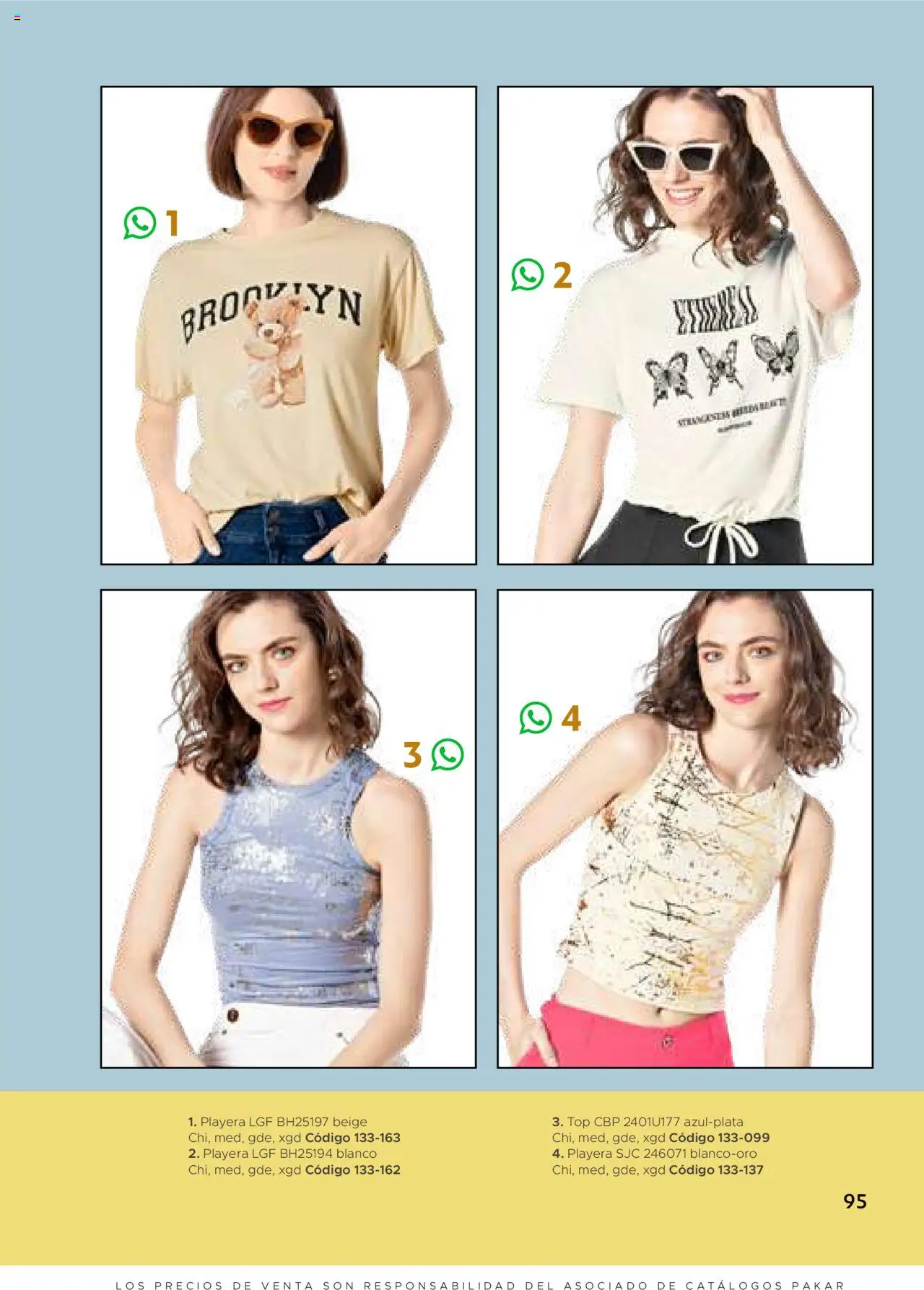 Nuevas ofertas de SC Pakar válidas en toda la República Mexicana desde el 24.07.2025. ¡Encuentra las mejores ofertas en SC Pakar Catálogo Ropa y Accesorios! | Página: 95 | Productos: Playera, Top