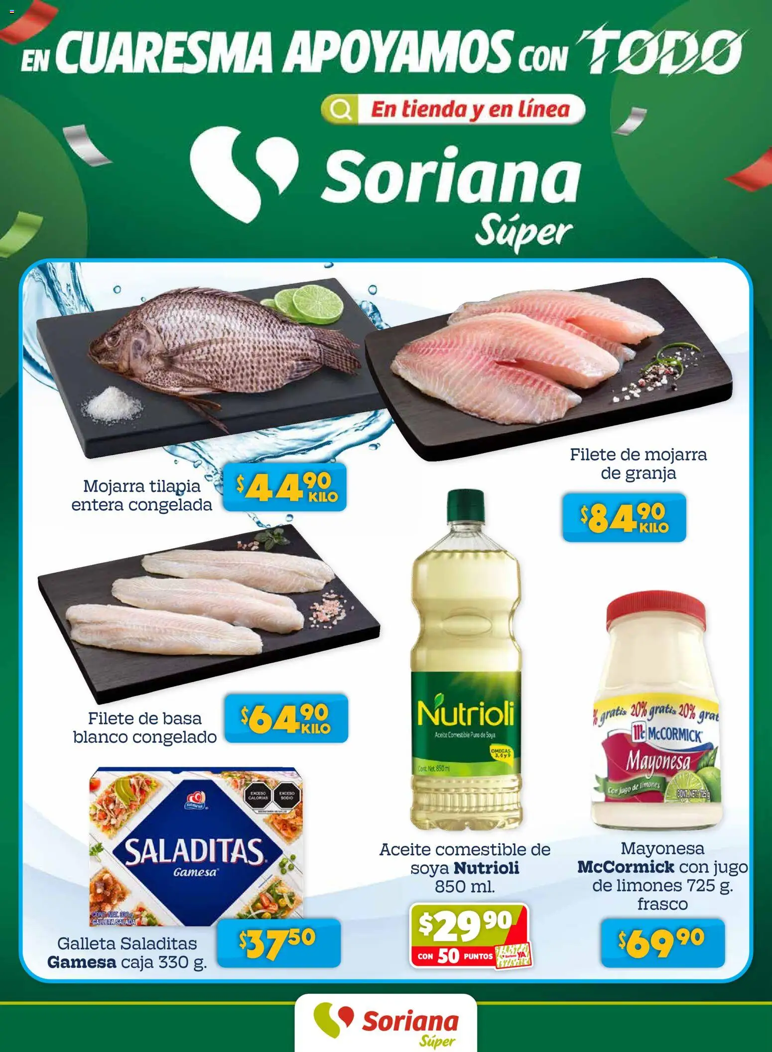 Nuevas ofertas de Soriana válidas en toda la República Mexicana desde el 03.04.2026. ¡Encuentra las mejores ofertas en Soriana Fin de Semana Súper: Ver, Tab, Chis, Camp, Yuc y Q. Roo! | Página: 1 | Productos: Mayonesa, Frasco, Aceite, Jugo