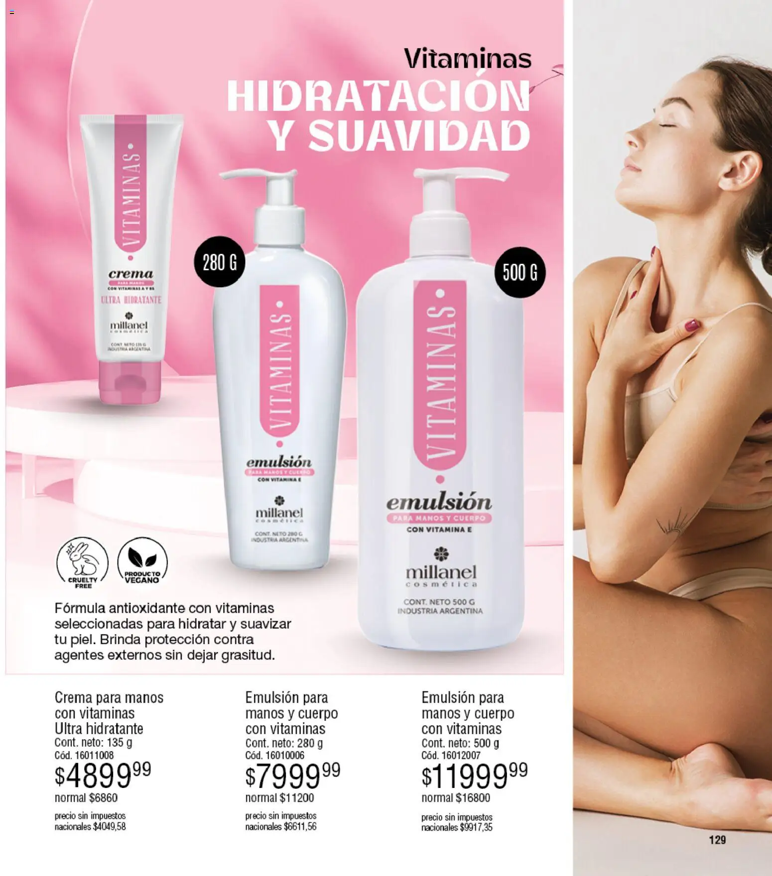 Millanel - Catálogo │ válido desde el 02.03.2026 | Página: 129 | Productos: Vitaminas, Emulsión, Crema