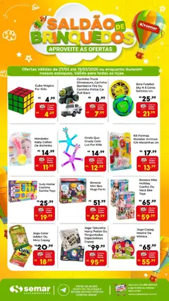 Semar Supermercado ofertas Brinquedos  - Pré-Visualização do folheto da loja Semar Supermercado, válido de 27.02.2026