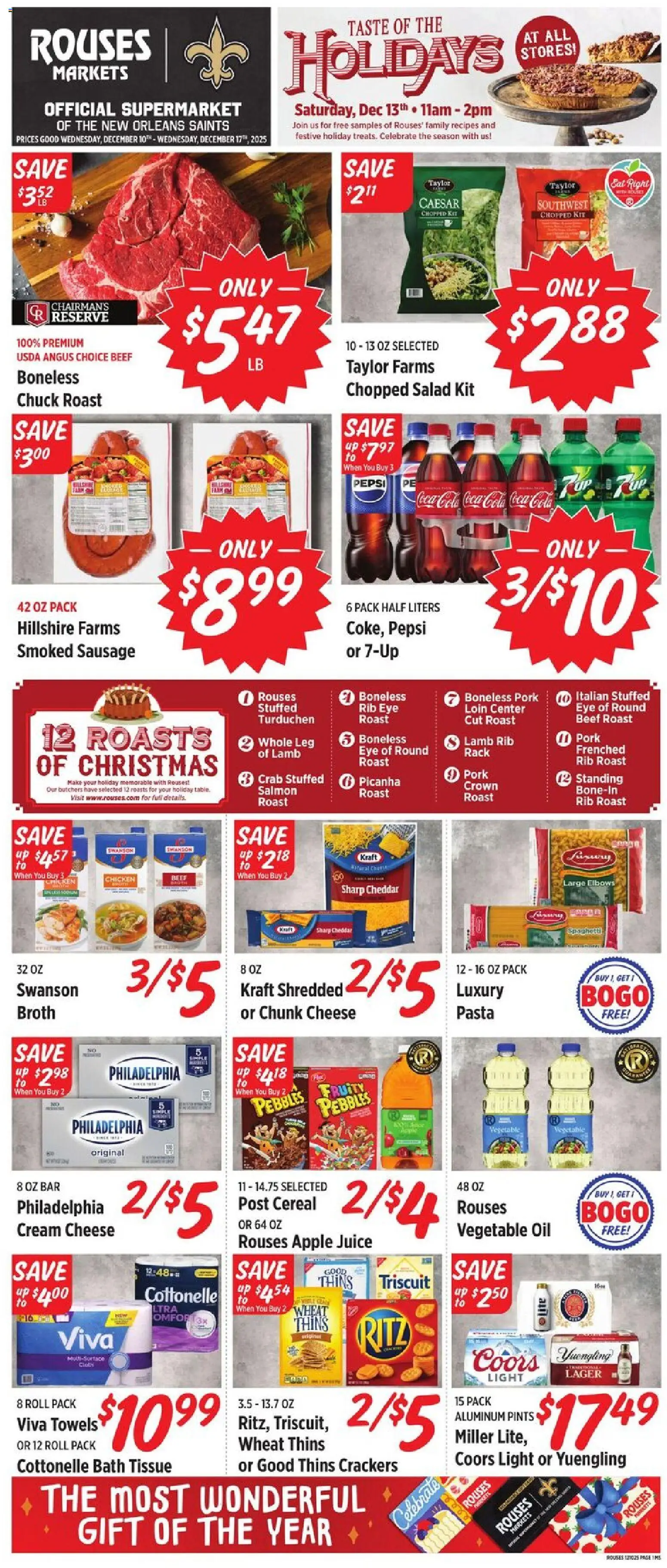 Rouses Weekly Ad - MS - valid from 10.12.2025 | Page: 2 | Products: Bath, Oil, Beef, Cream