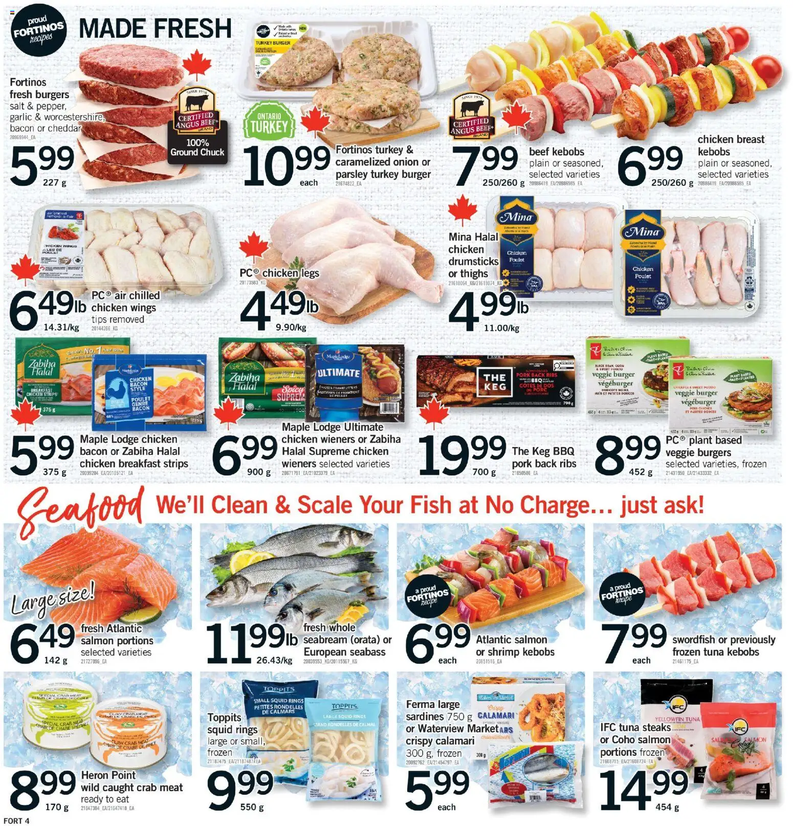 Fortinos flyer valid from 23.04.2026 | Page: 5 | Products: Fish, Beef, Chicken, Pork