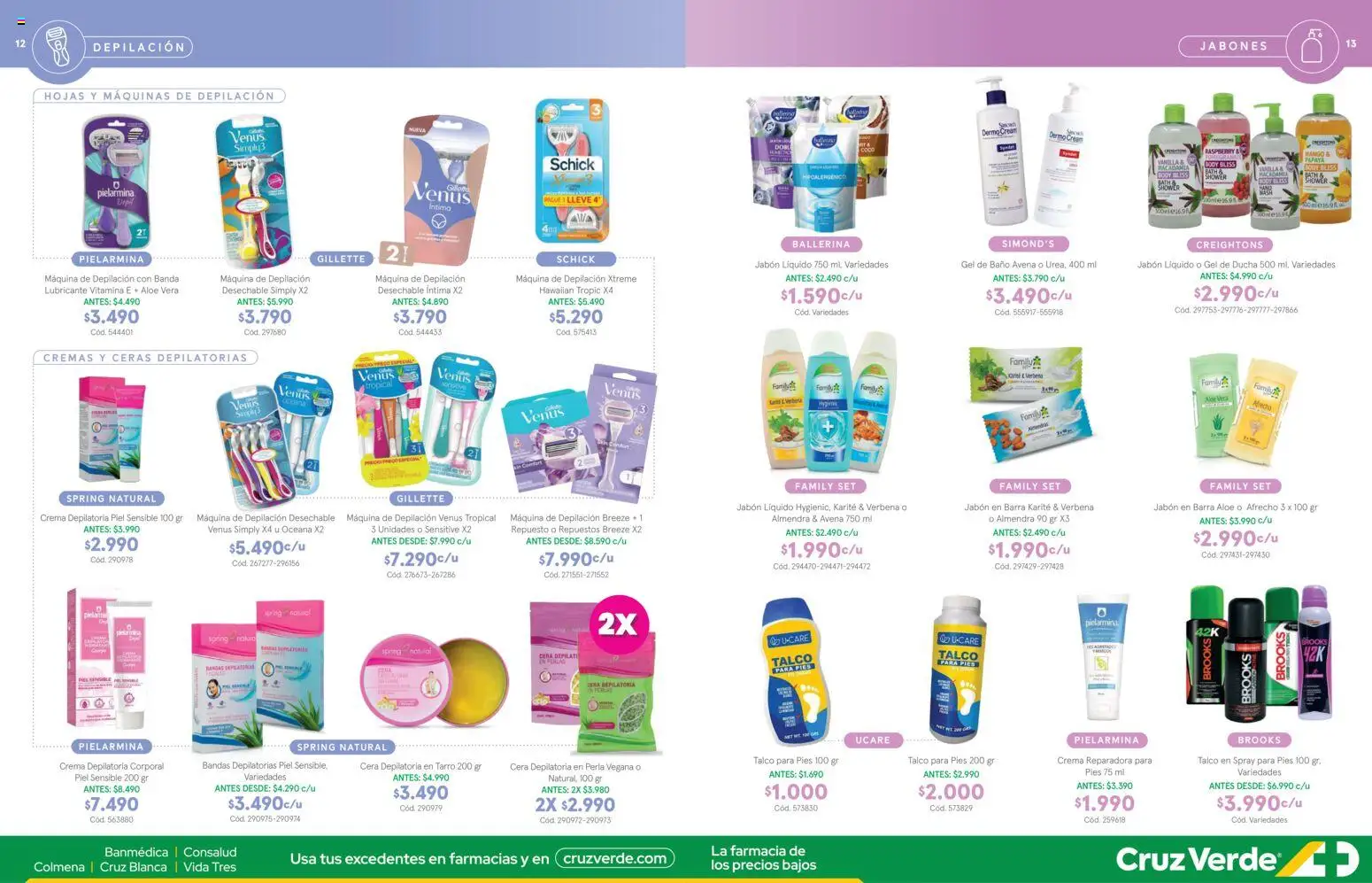 Cruz Verde Descuentos │ válido desde el 01.01.2026 | Página: 7 | Productos: Avena, Bandas depilatorias, Cera, Baño