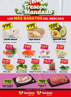 Vista previa de Soriana - Frescos del Mandado Mercado: Coah, Chih y Dur, nuevo folleto de la tienda, válido en México a partir del 21.10.2025