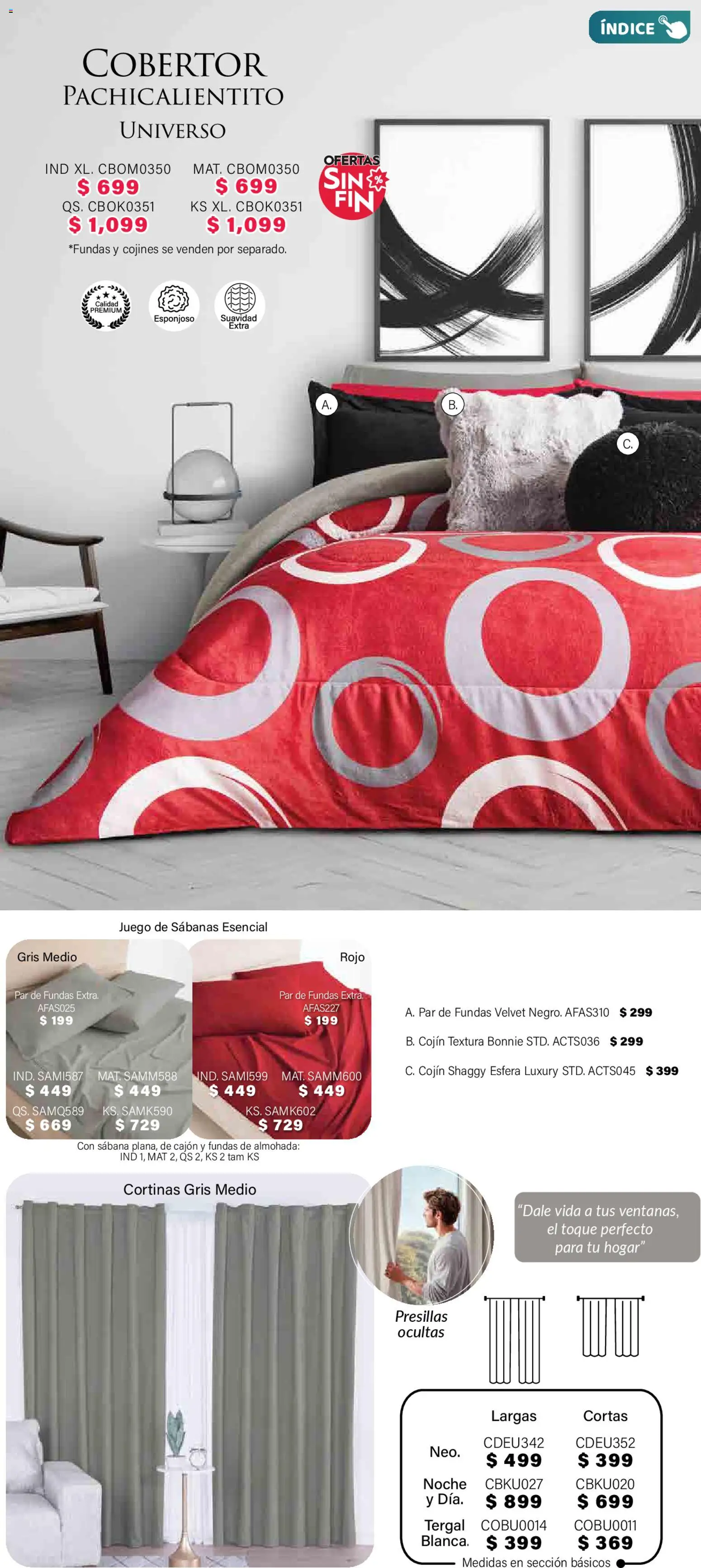 Nuevas ofertas de Colchas Concord válidas en toda la República Mexicana desde el 01.11.2025. ¡Encuentra las mejores ofertas en Colchas Concord Buen Fin! | Página: 279 | Productos: Cobertor, Juego, Sabanas, Cortinas